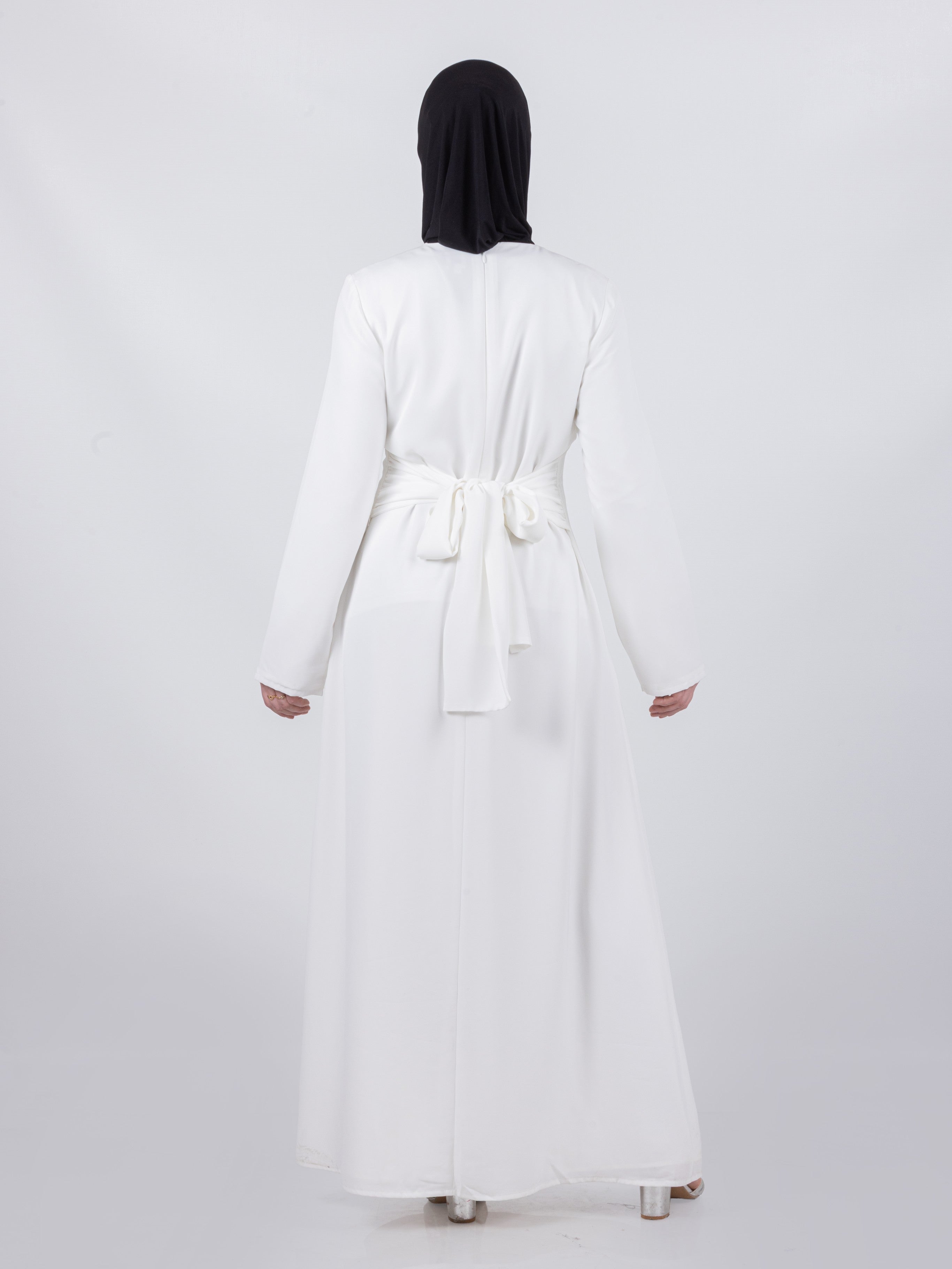 Tie Waist Maxi Dress - White