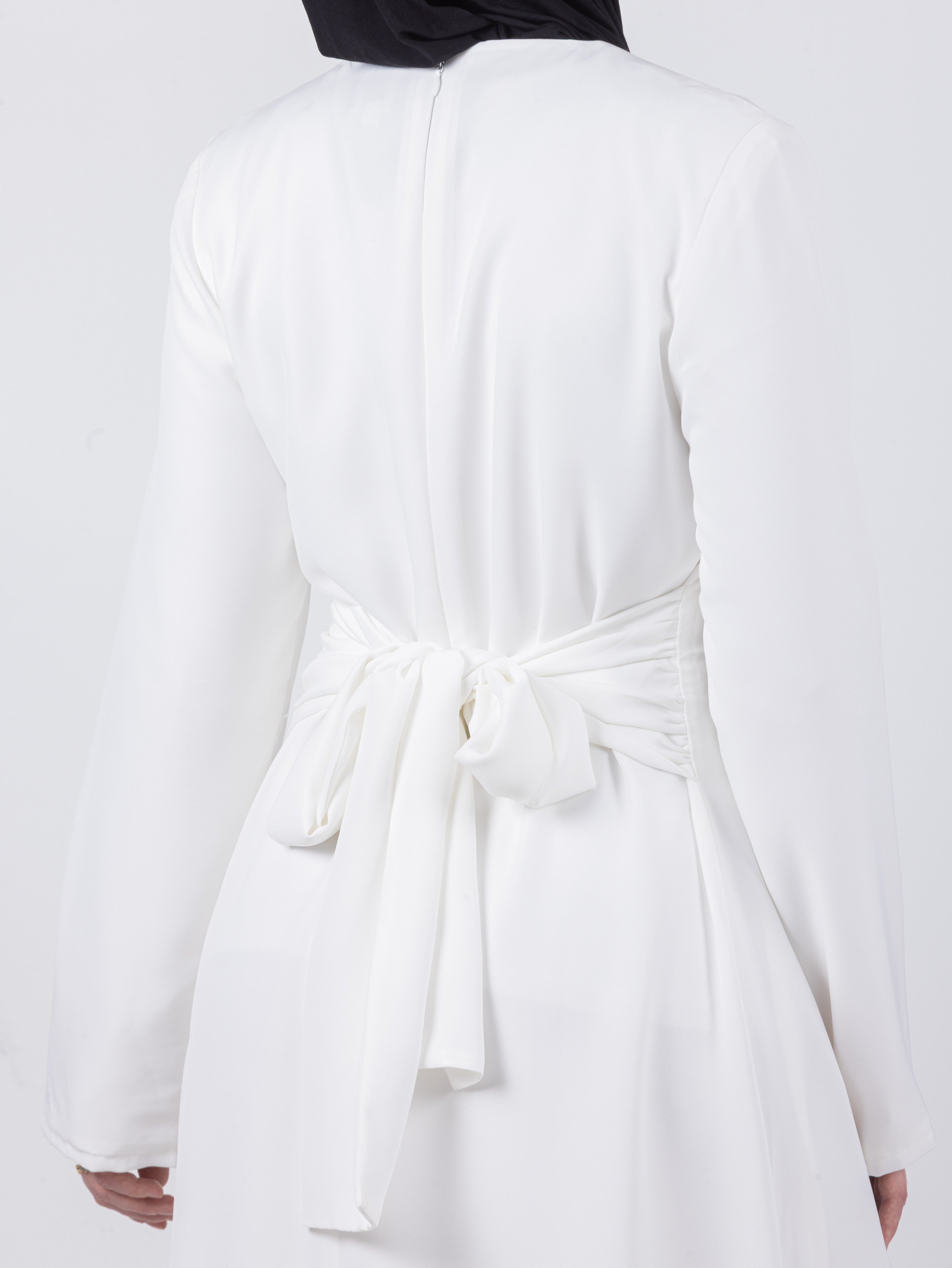 Tie Waist Maxi Dress - White