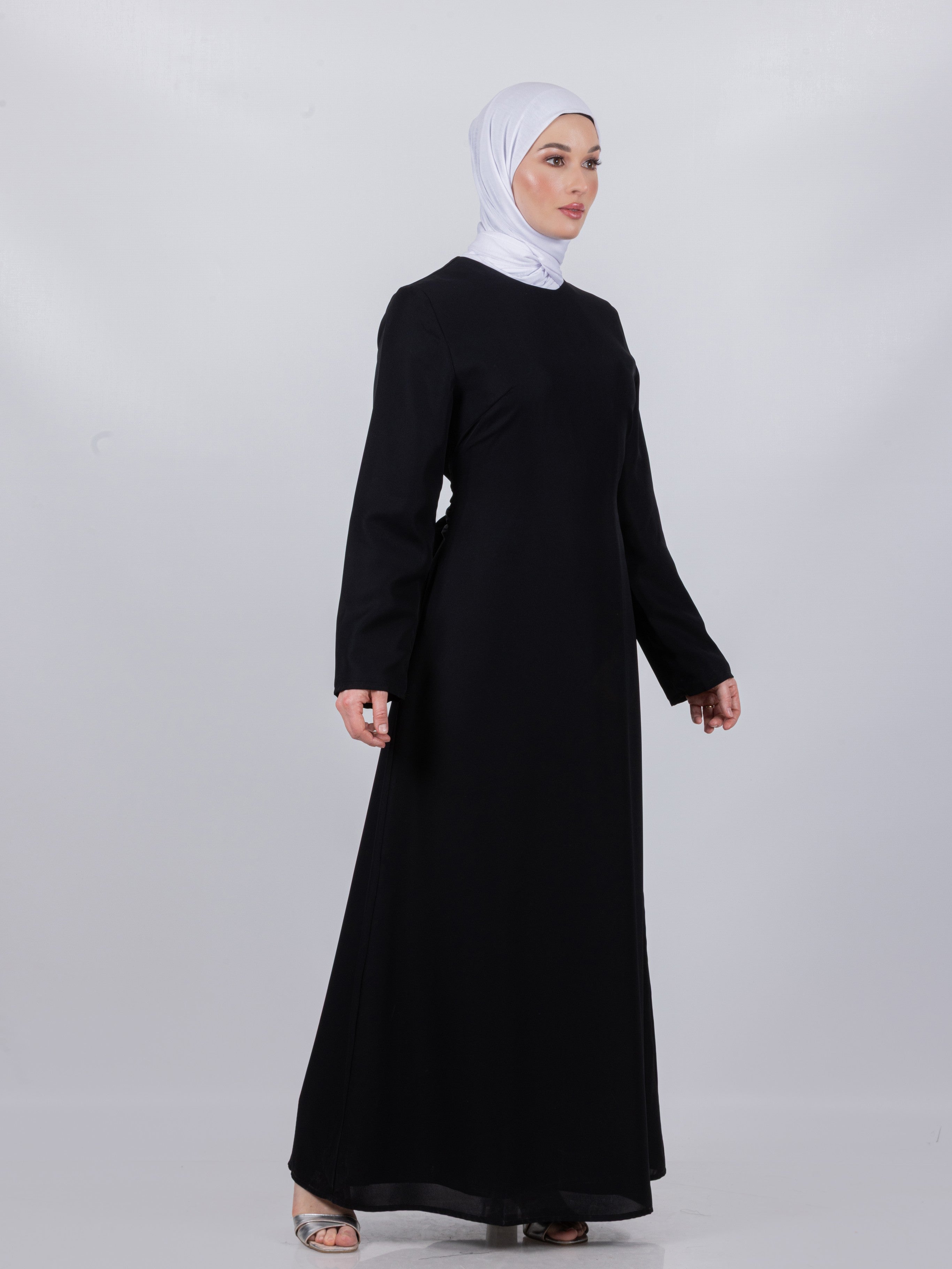 Tie Waist Maxi Dress - Black