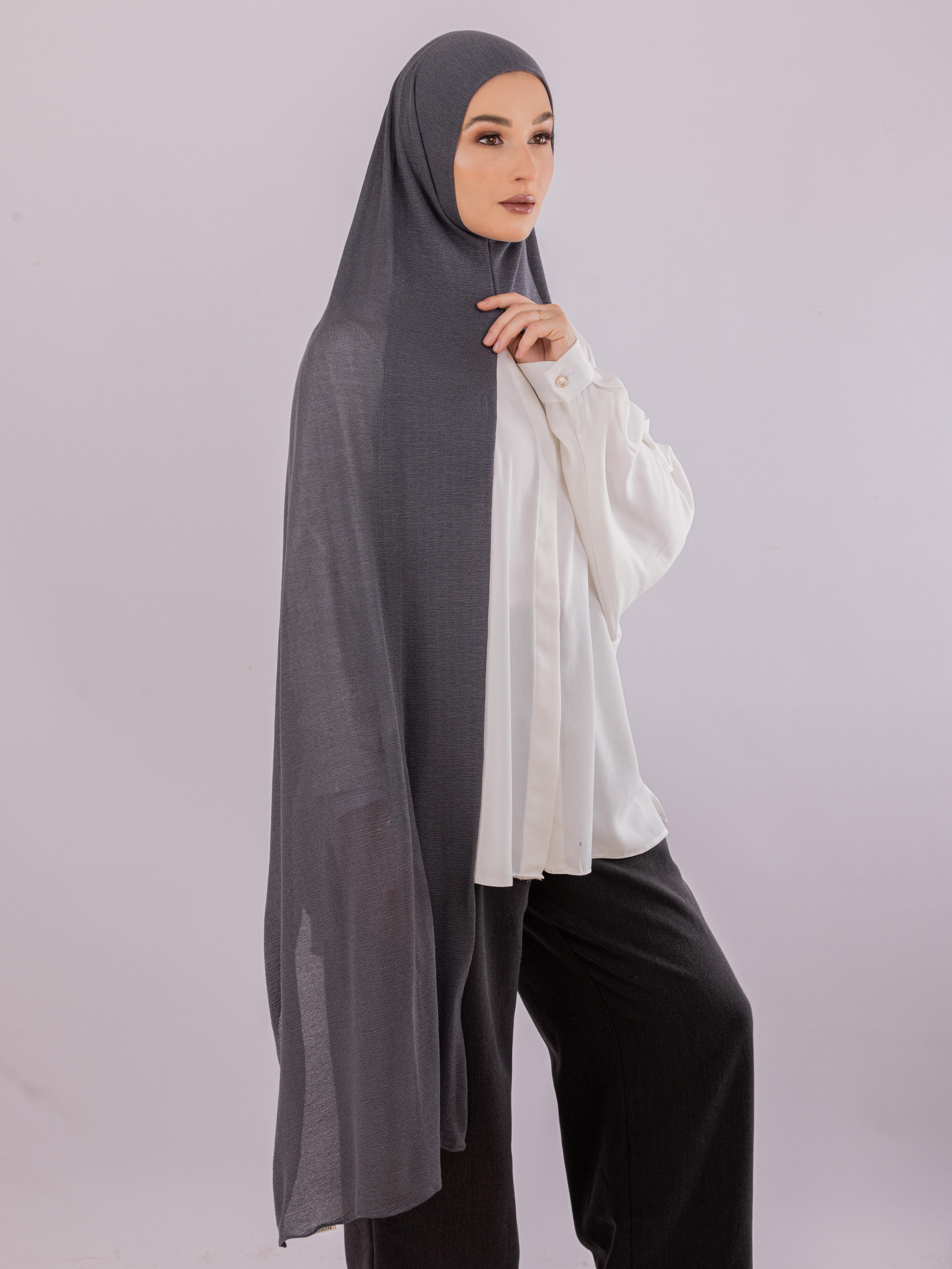 Easy To Wear Design | Malaysian Crush Cotton | Charcoal Purple