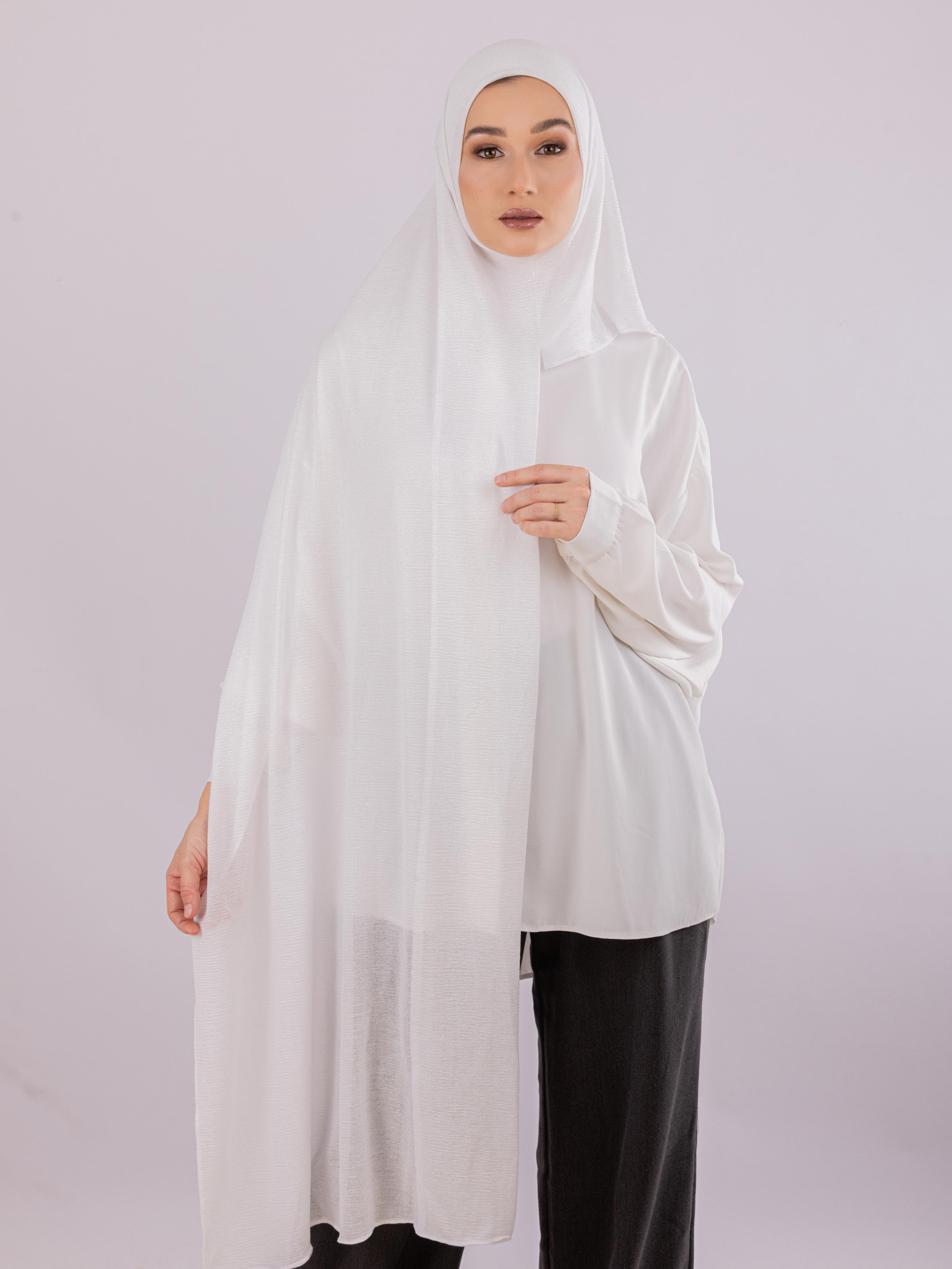 Easy To Wear Design | Malaysian Crush Cotton | White
