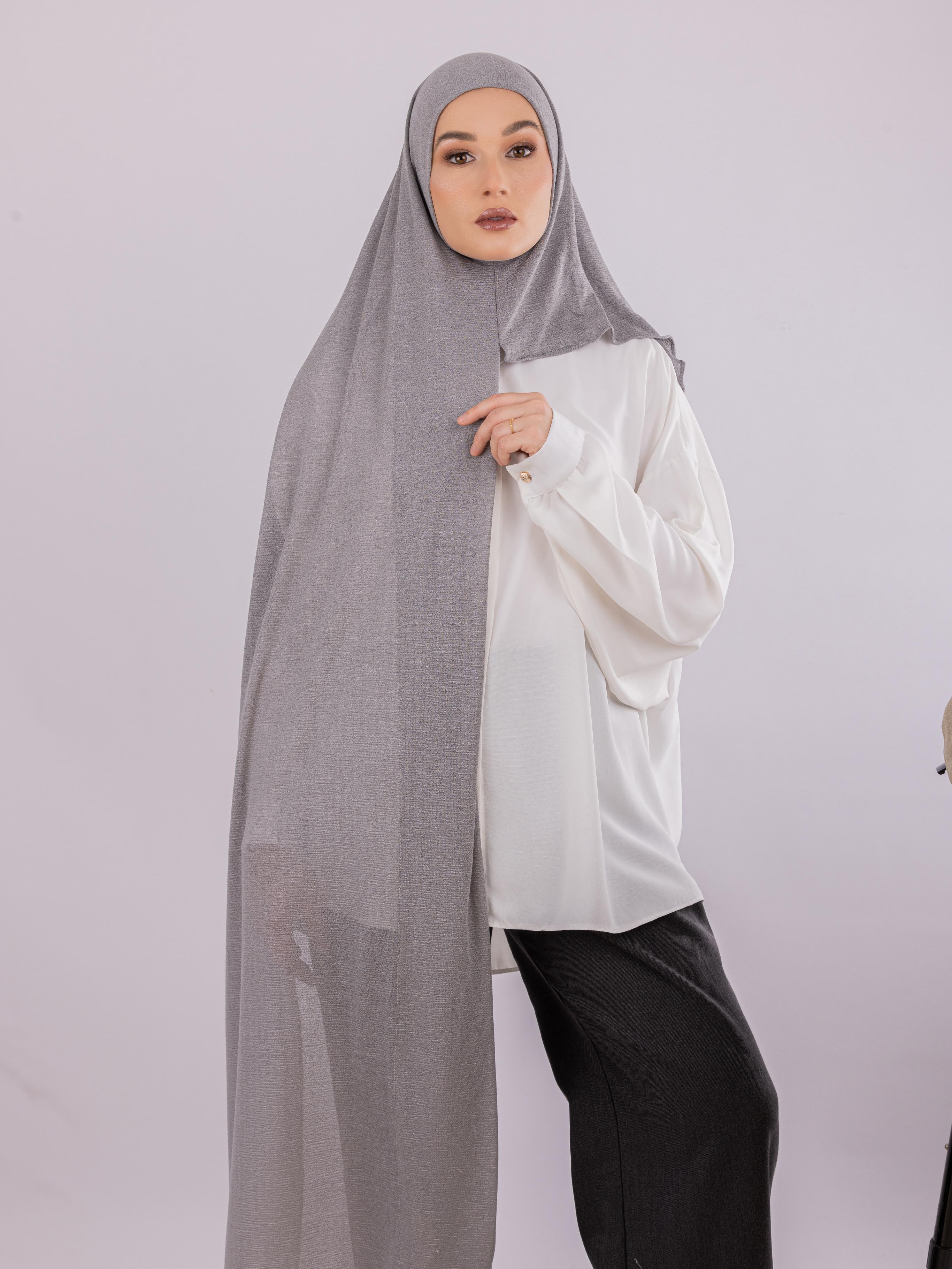 Easy To Wear Design | Malaysian Crush Cotton | Lavender Gray ( For Kids )