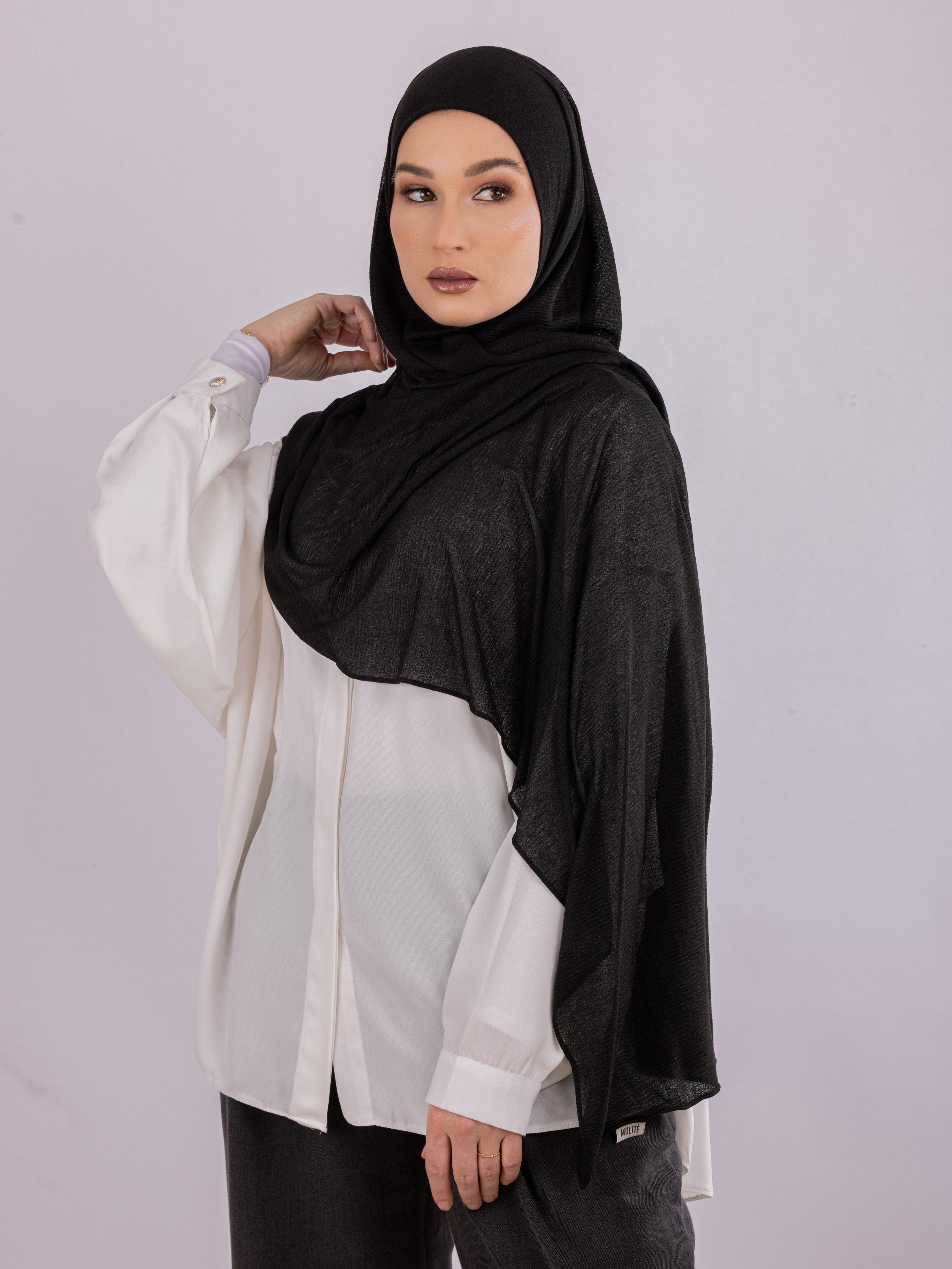 Easy To Wear Design | Malaysian Crush Cotton | Black