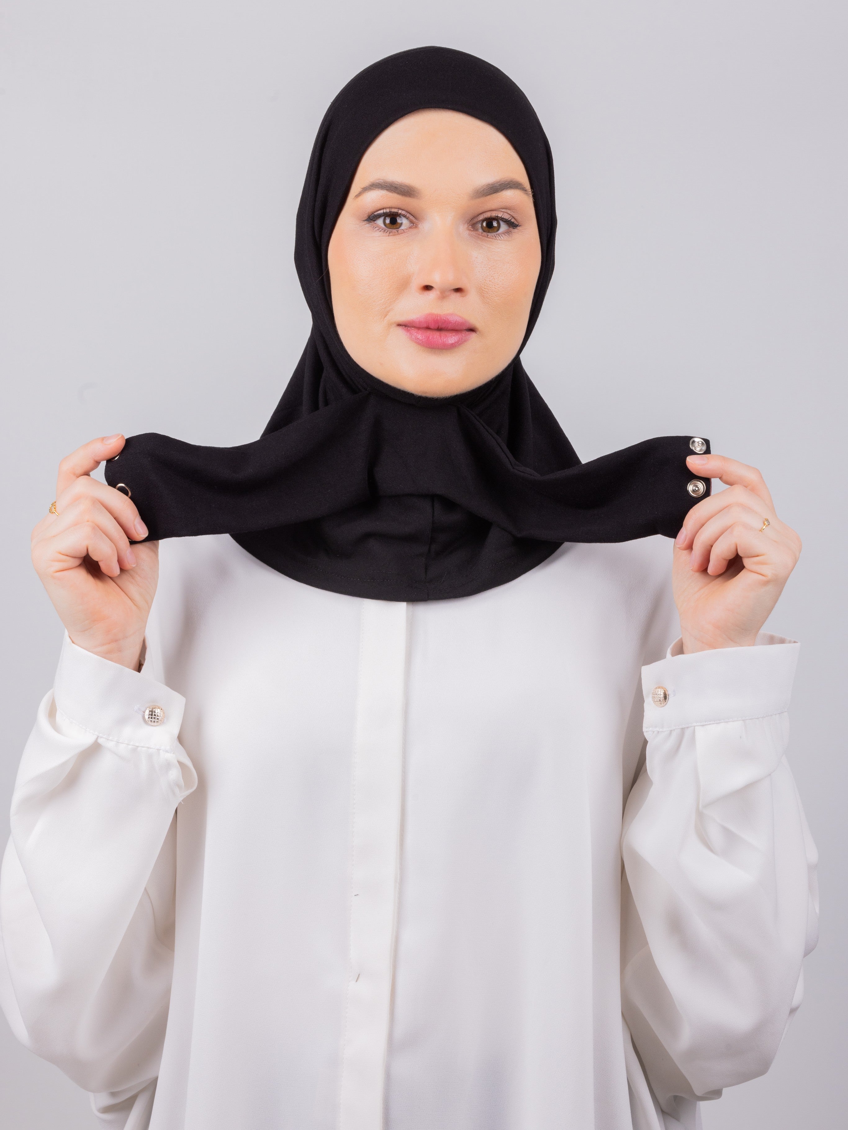 TriLock™ Hijab | Moltte Signature Cotton | Black