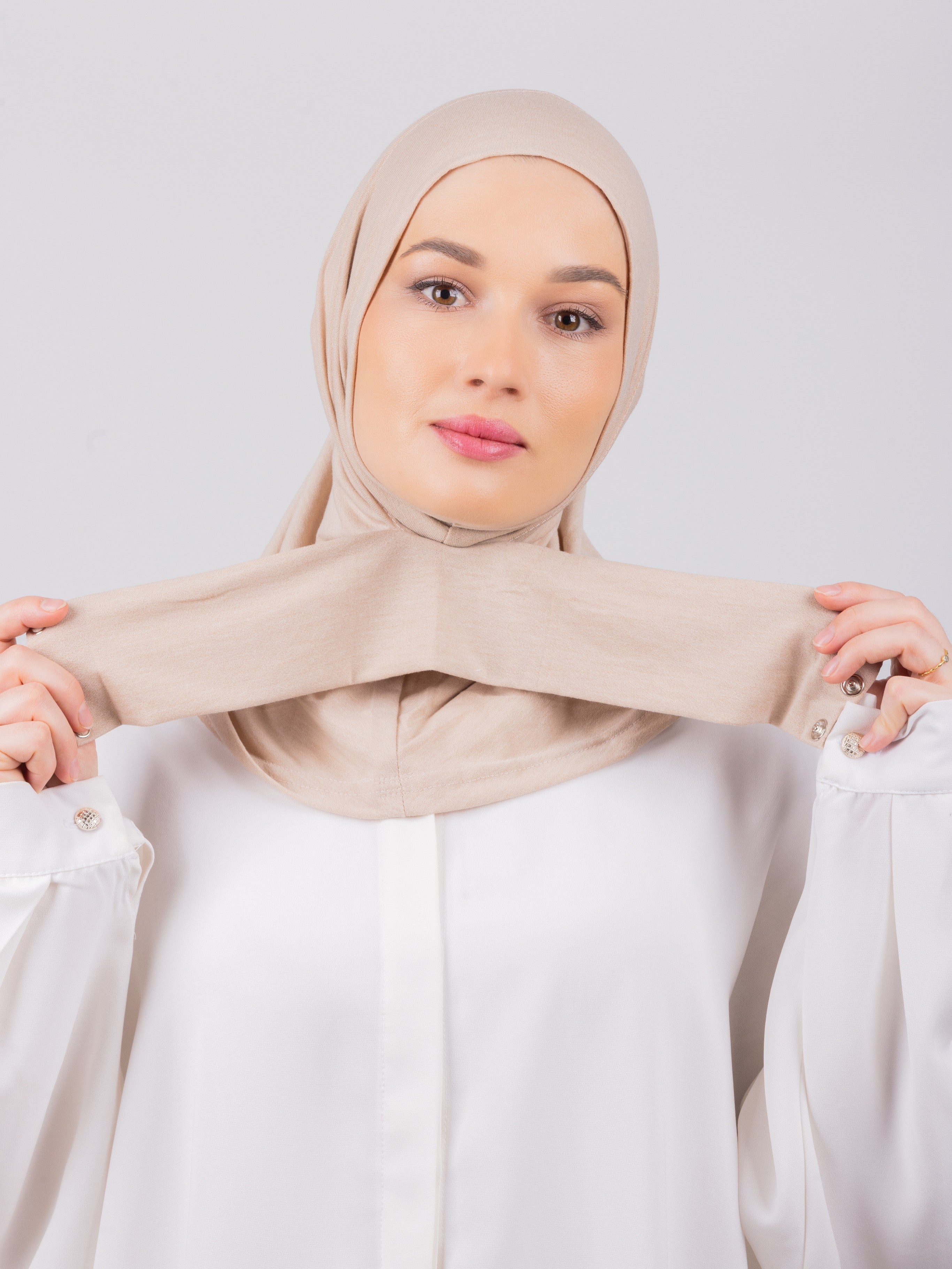 TriLock™ Hijab | Moltte Signature Cotton | Pale Beige