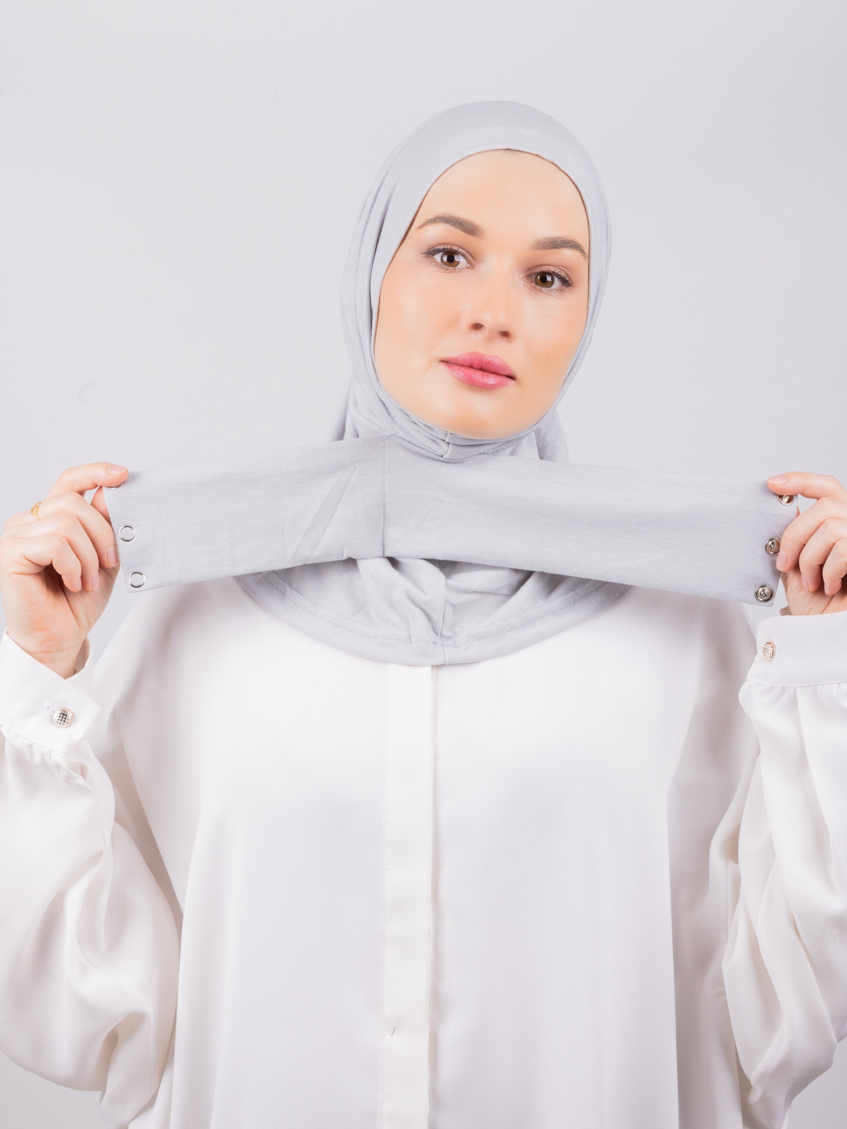 TriLock™ Hijab | Moltte Signature Cotton | Medium Grey