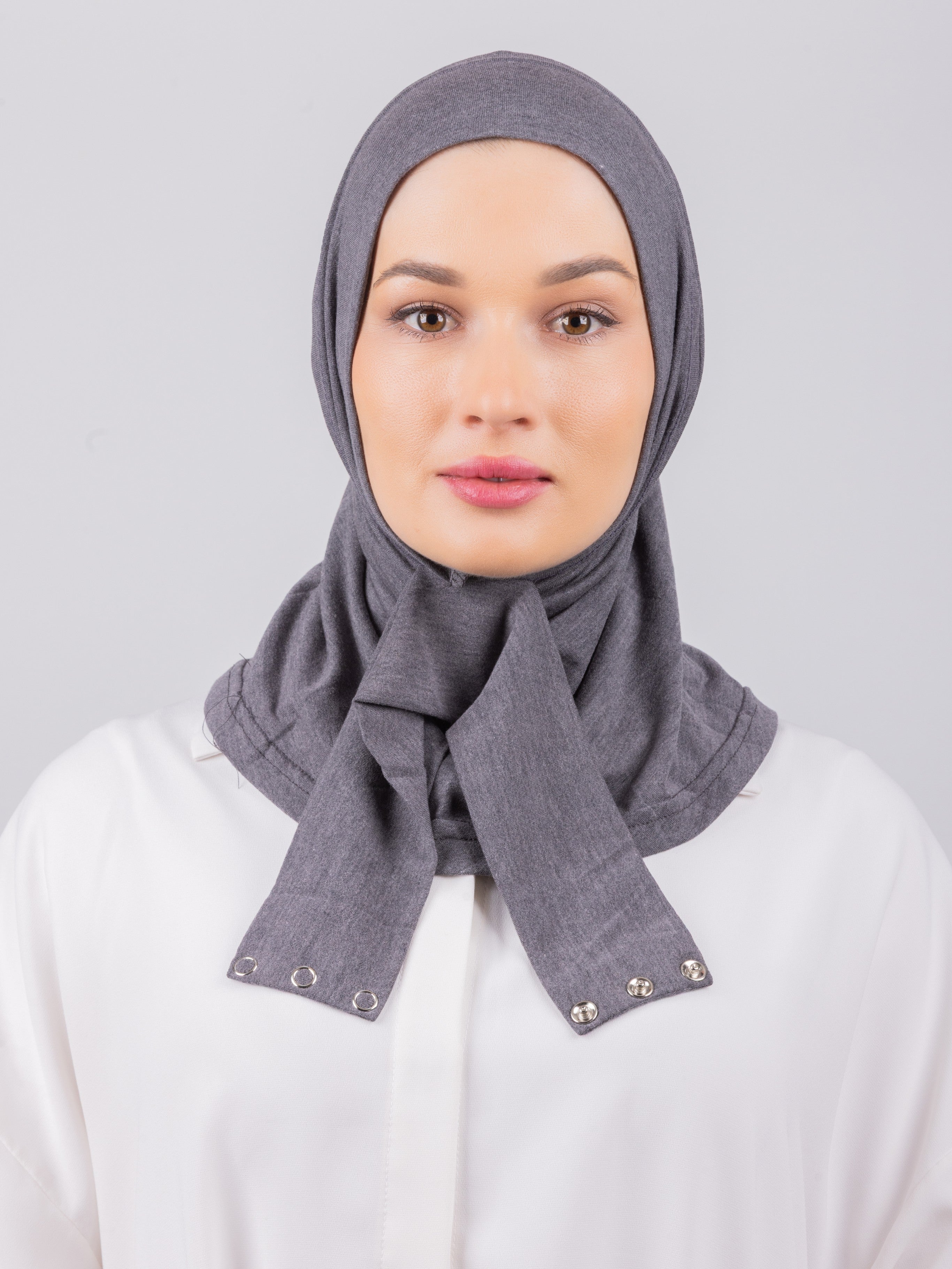 TriLock™ Hijab | Moltte Signature Cotton | Charcoal Gray