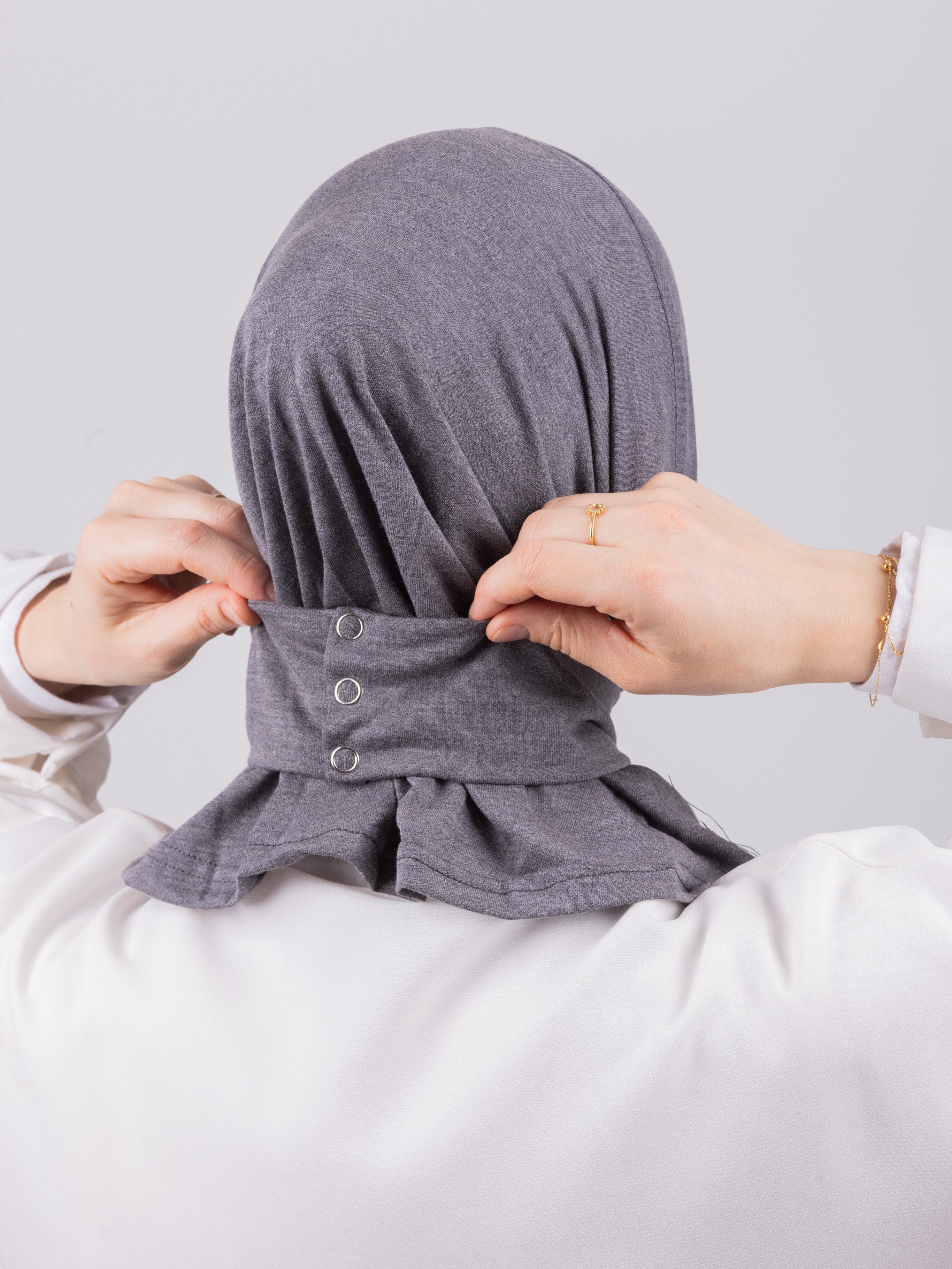 TriLock™ Hijab | Moltte Signature Cotton | Charcoal Gray