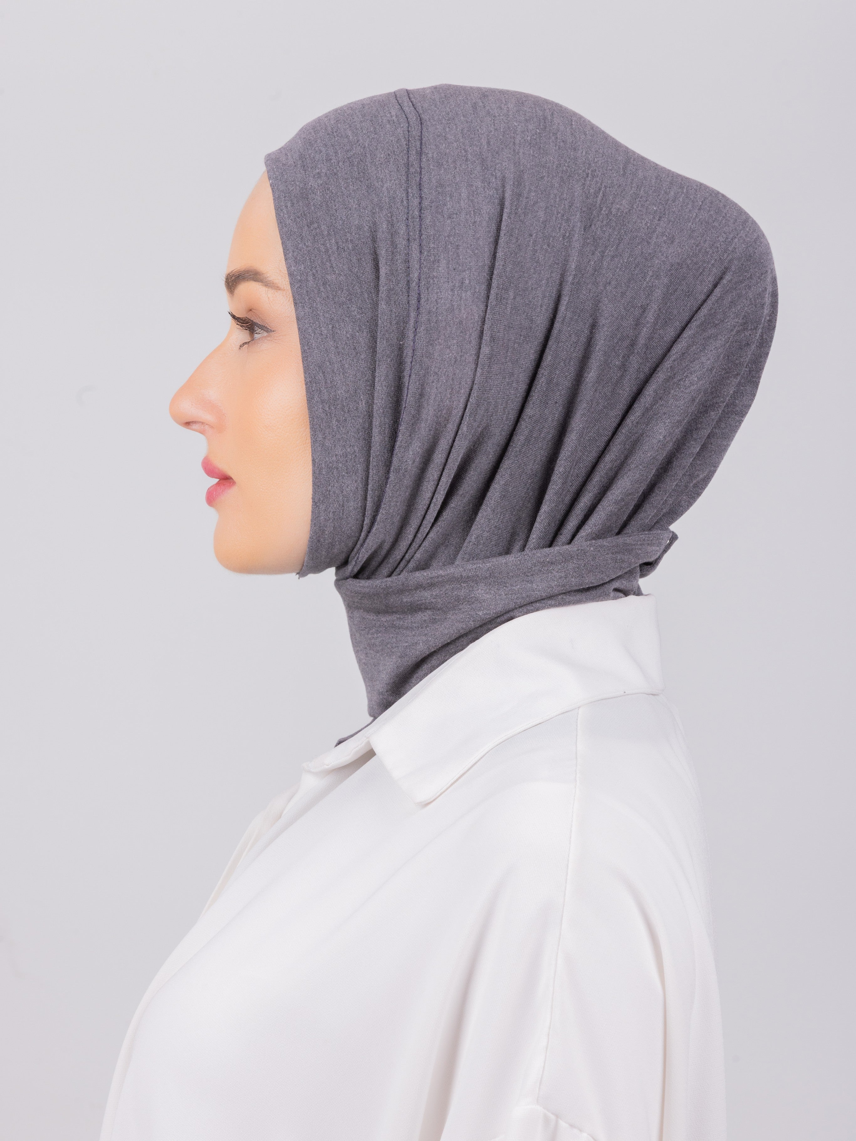 TriLock™ Hijab | Moltte Signature Cotton | Charcoal Gray