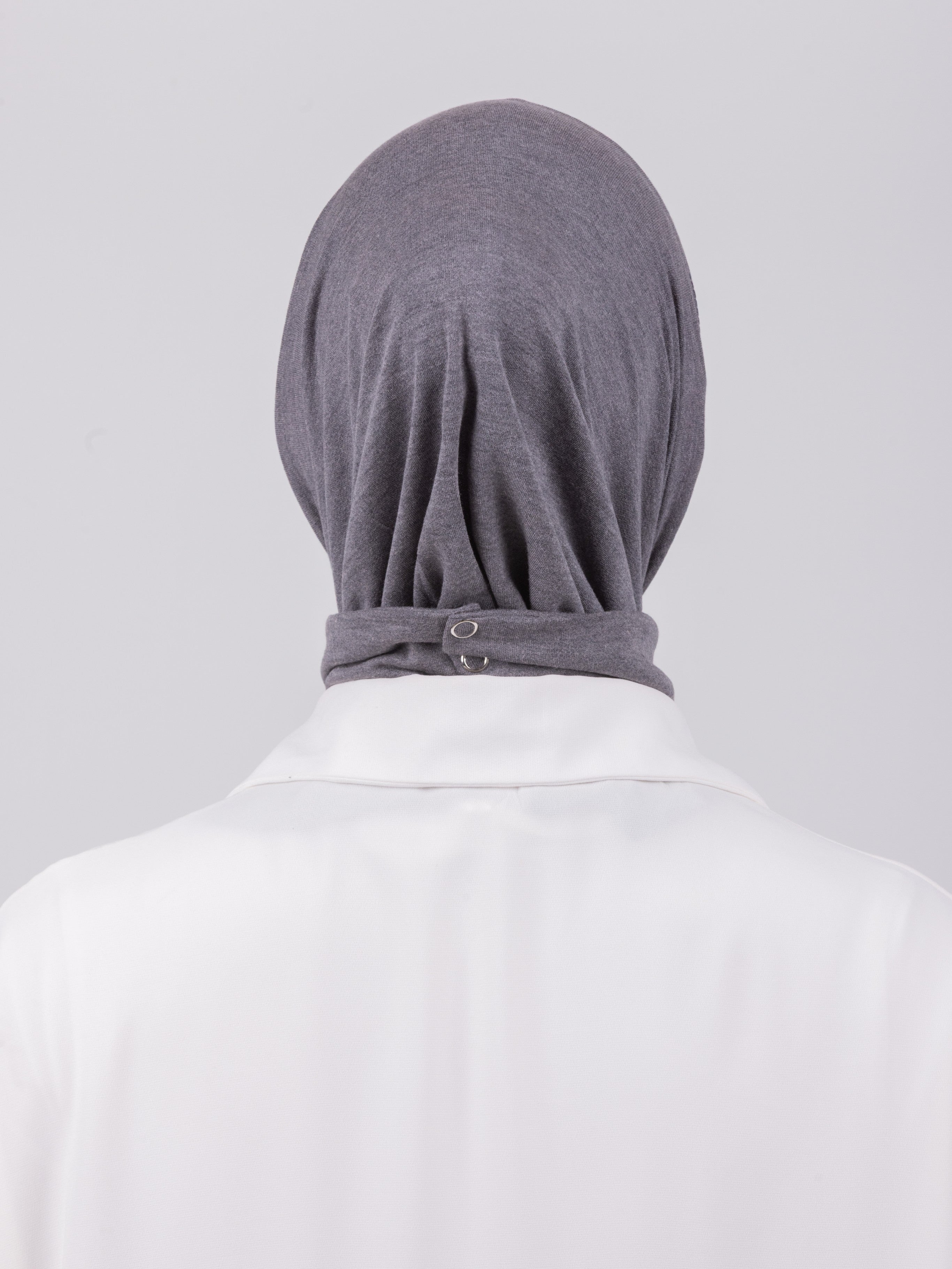 TriLock™ Hijab | Moltte Signature Cotton | Charcoal Gray