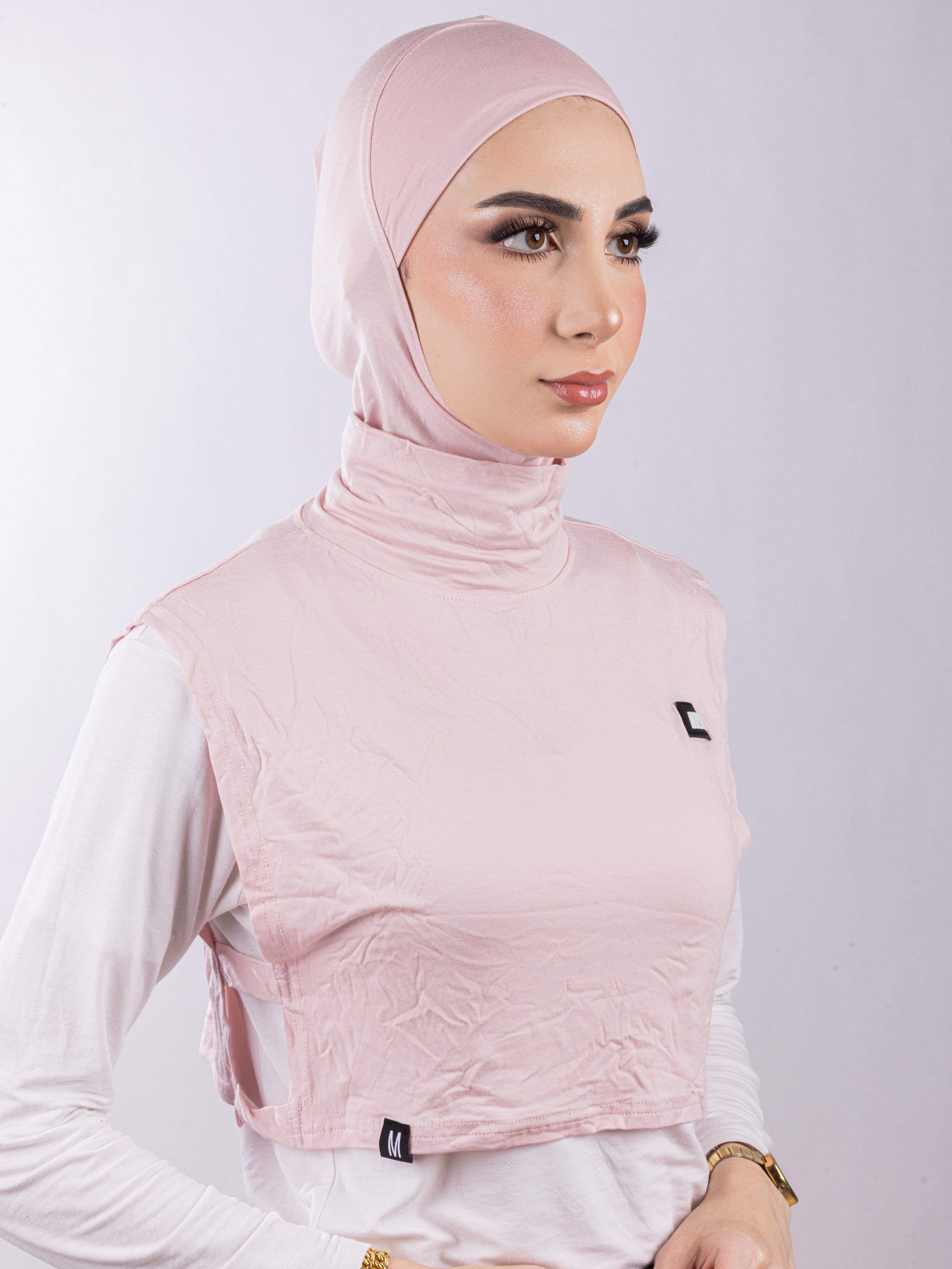 Matching Set - Full Top Collar & Full Coverage undercap | Light Pink ( 2 Pcs )