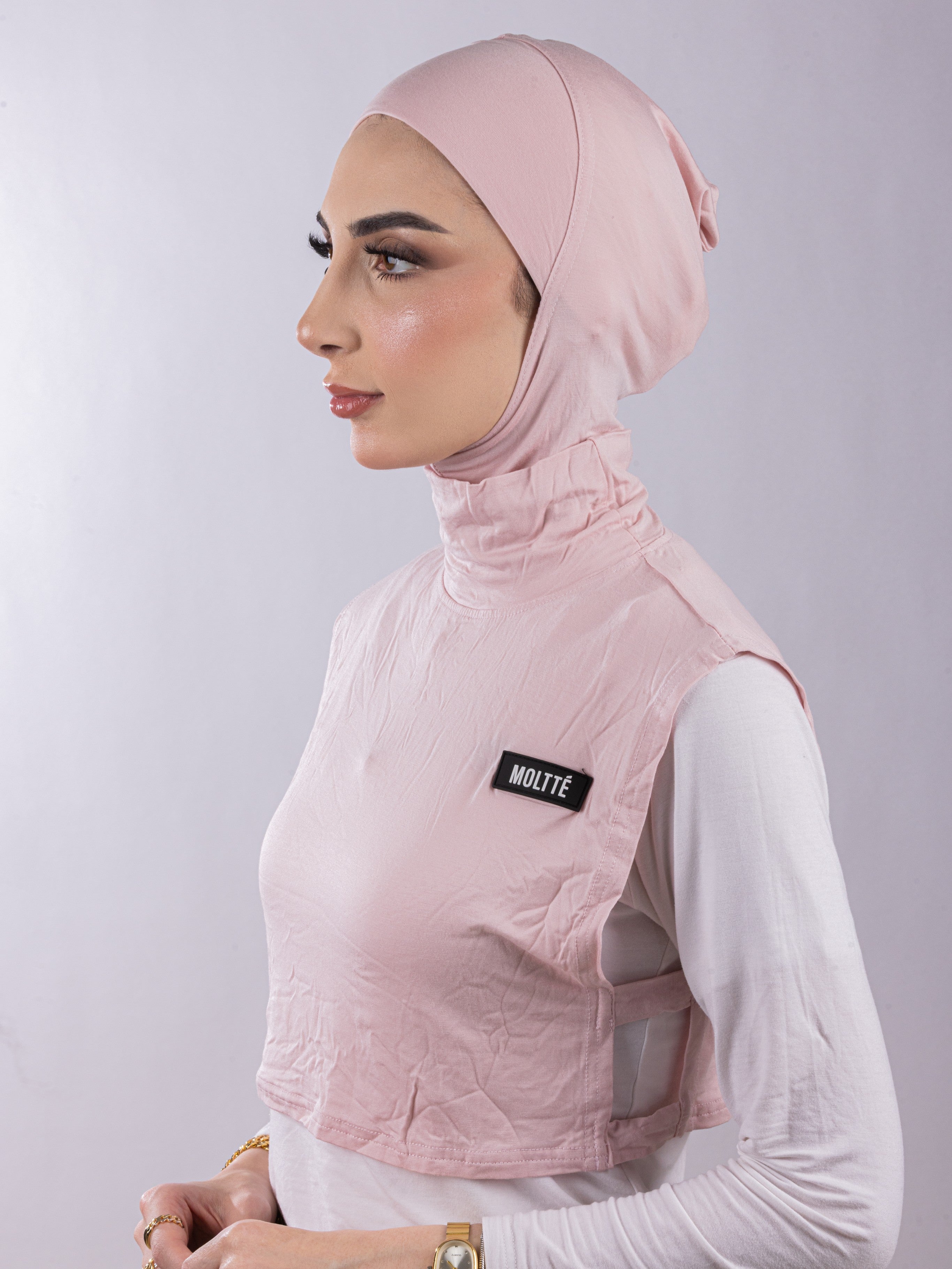 Matching Set - Full Top Collar & Full Coverage undercap | Light Pink ( 2 Pcs )