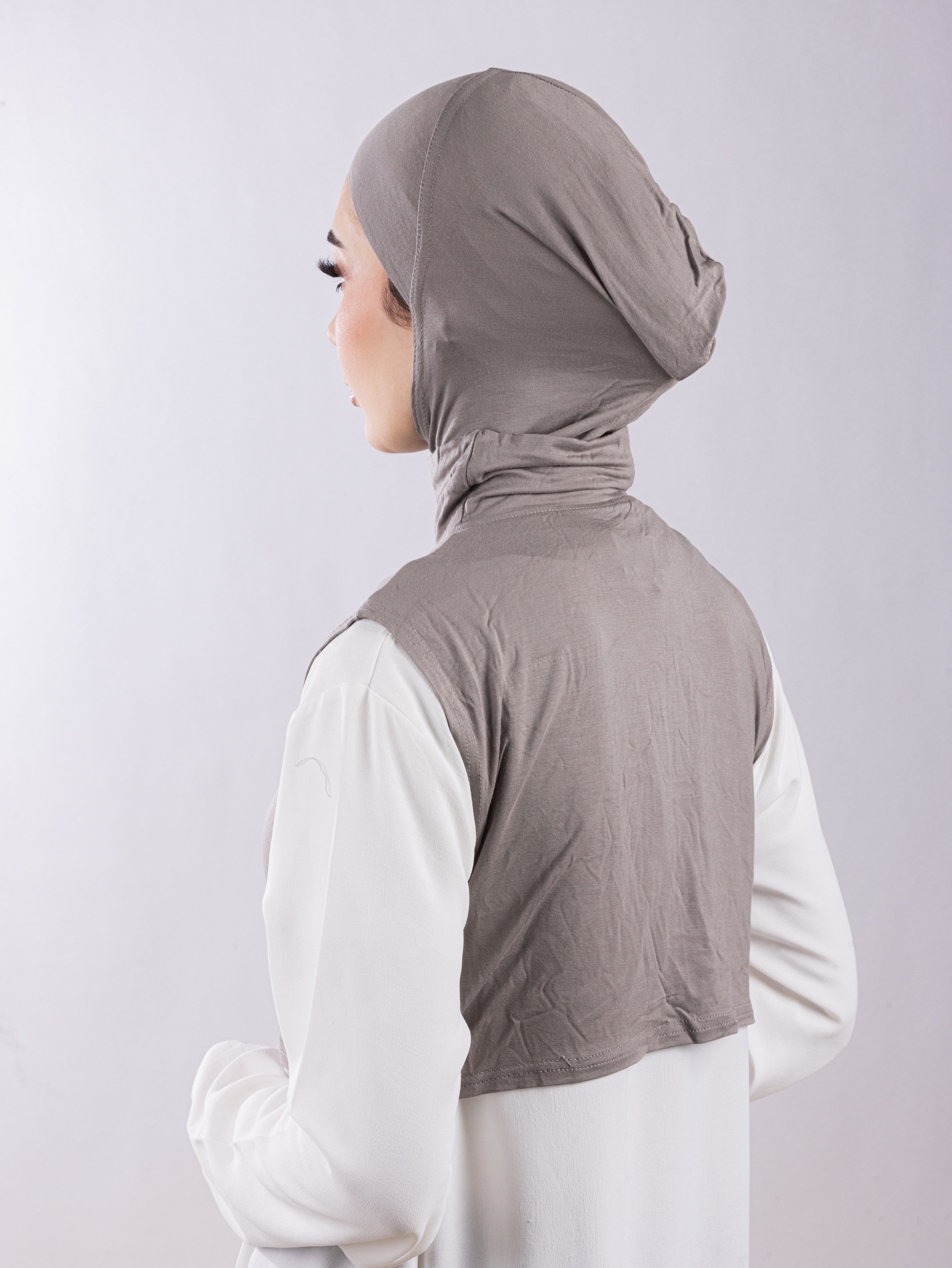 Matching Set - Full Top Collar & Full Coverage undercap | Dusty Taupe ( 2 Pcs )