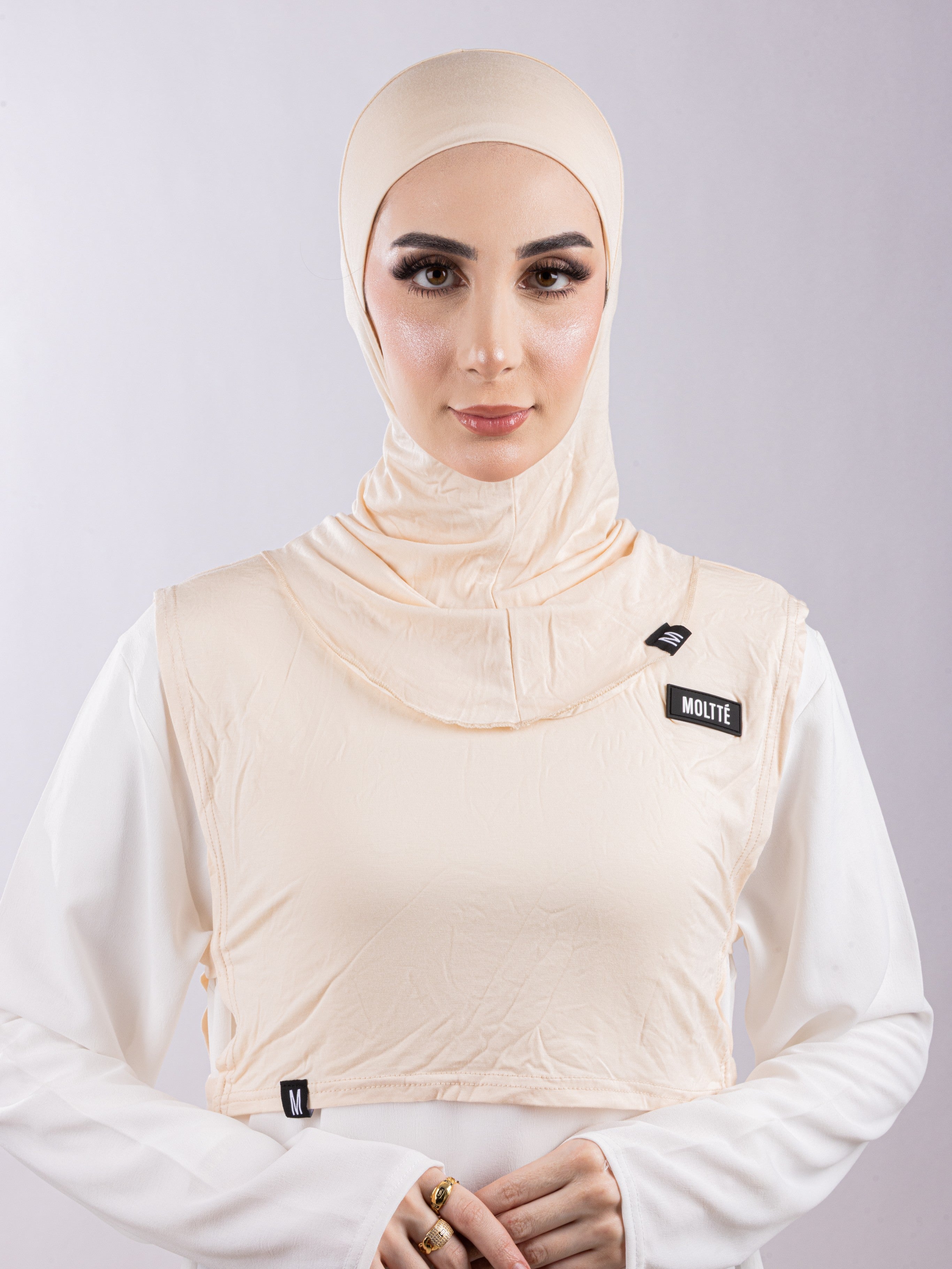Matching Set - Full Top Collar & Full Coverage undercap | Creamy Beige ( 2 Pcs )