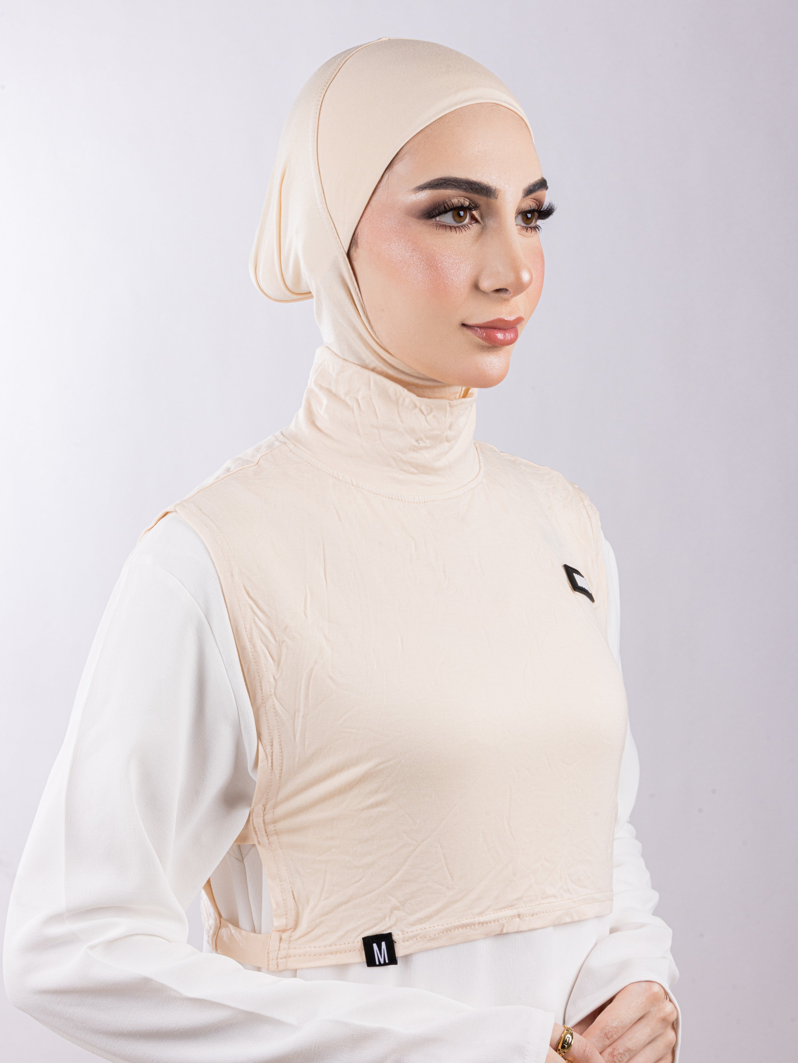 Matching Set - Full Top Collar & Full Coverage undercap | Creamy Beige ( 2 Pcs )