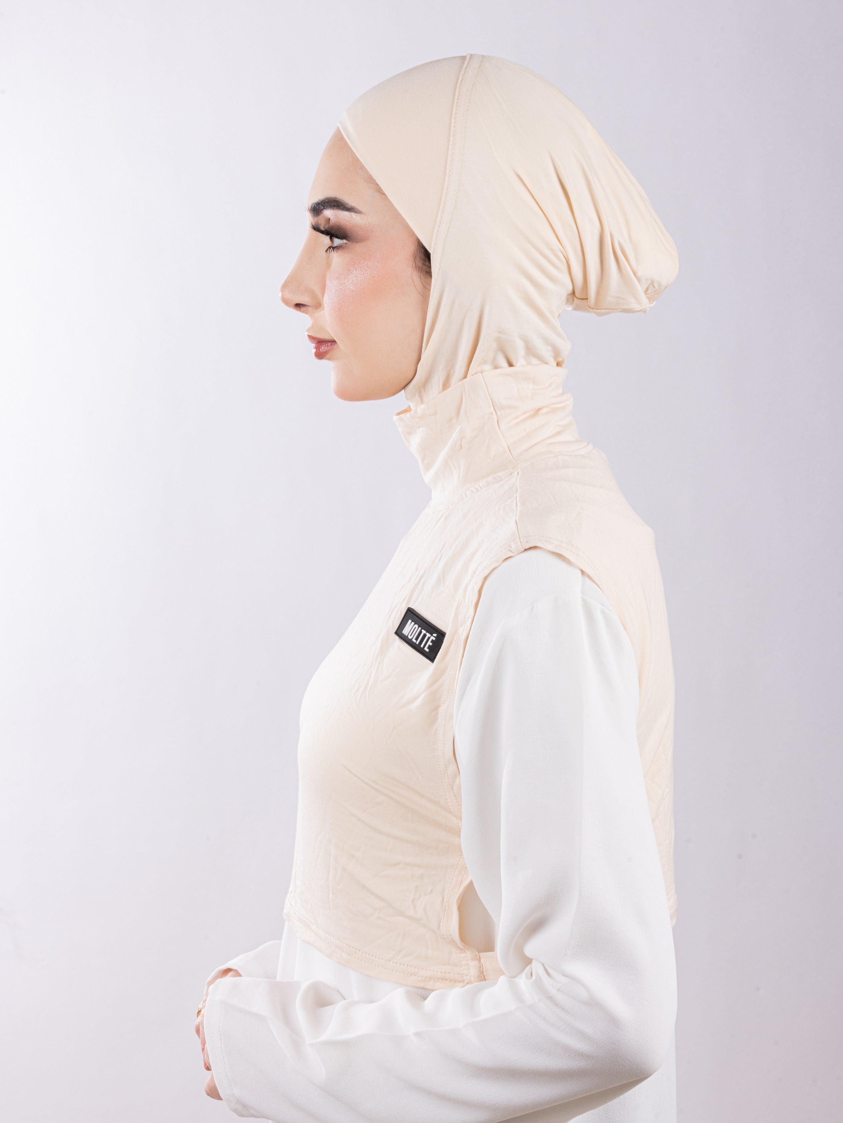 Matching Set - Full Top Collar & Full Coverage undercap | Creamy Beige ( 2 Pcs )