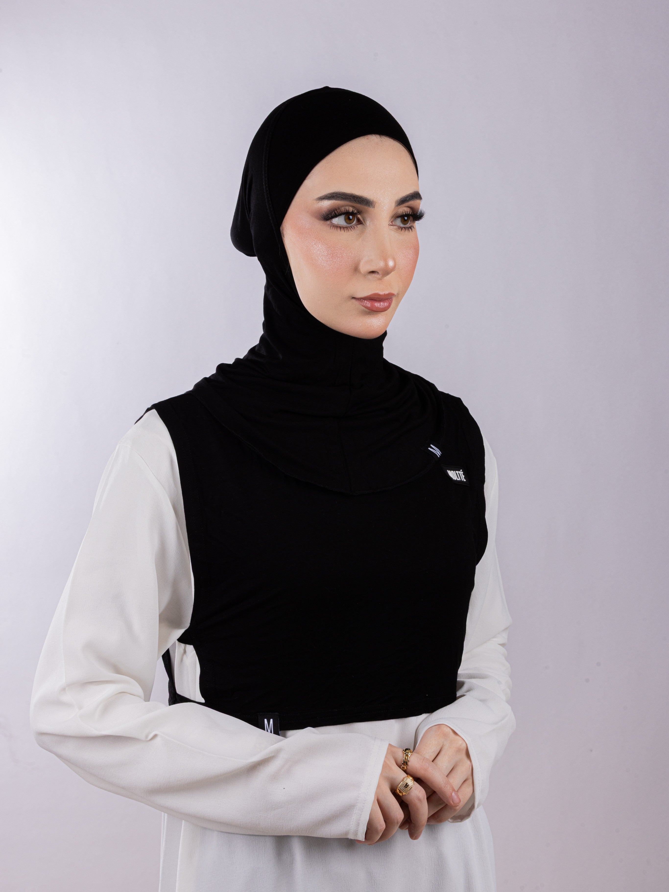 Matching Set - Full Top Collar & Full Coverage undercap | Black ( 2 Pcs )