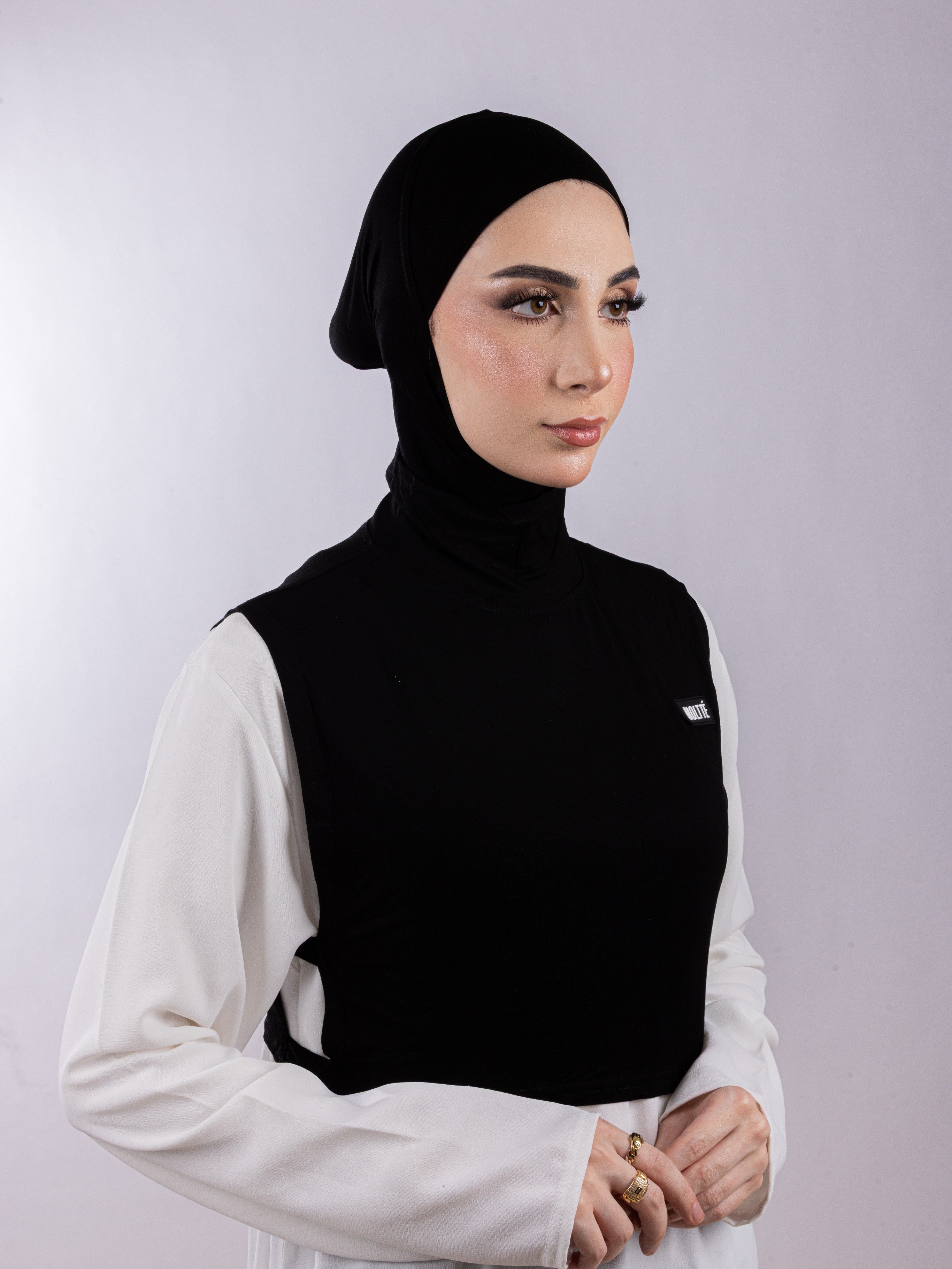 Matching Set - Full Top Collar & Full Coverage undercap | Black ( 2 Pcs )