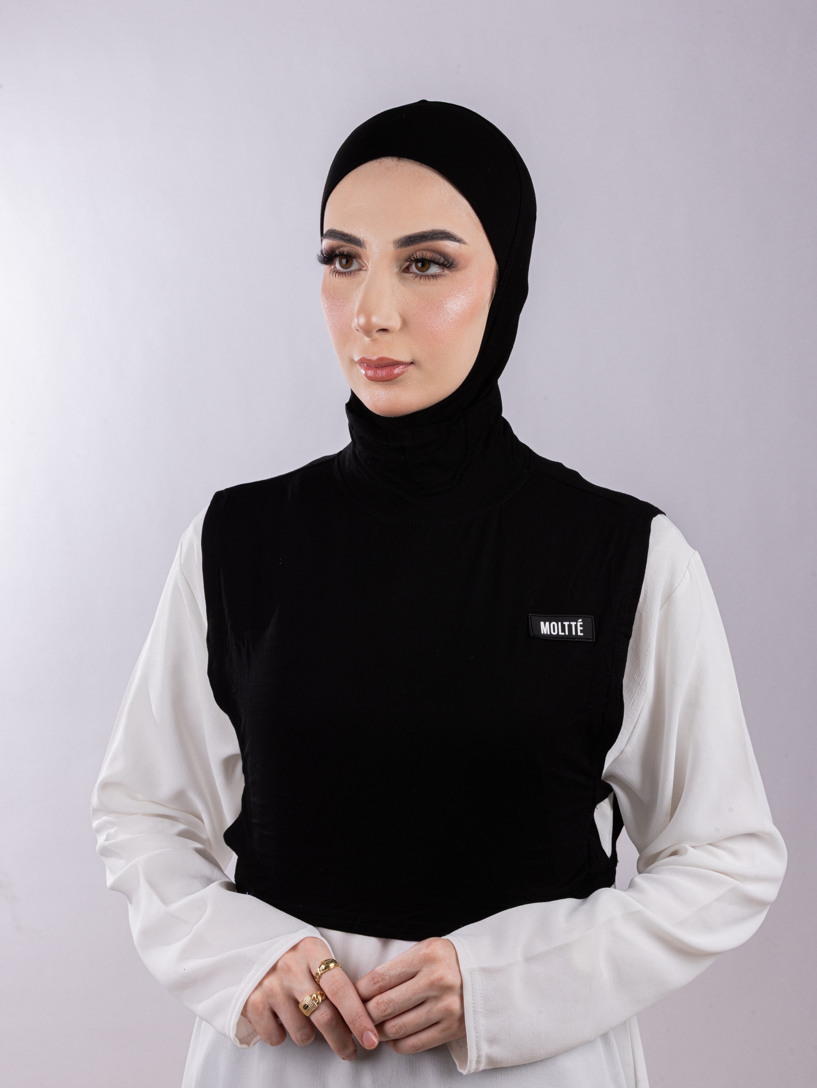Matching Set - Full Top Collar & Full Coverage undercap | Black ( 2 Pcs )