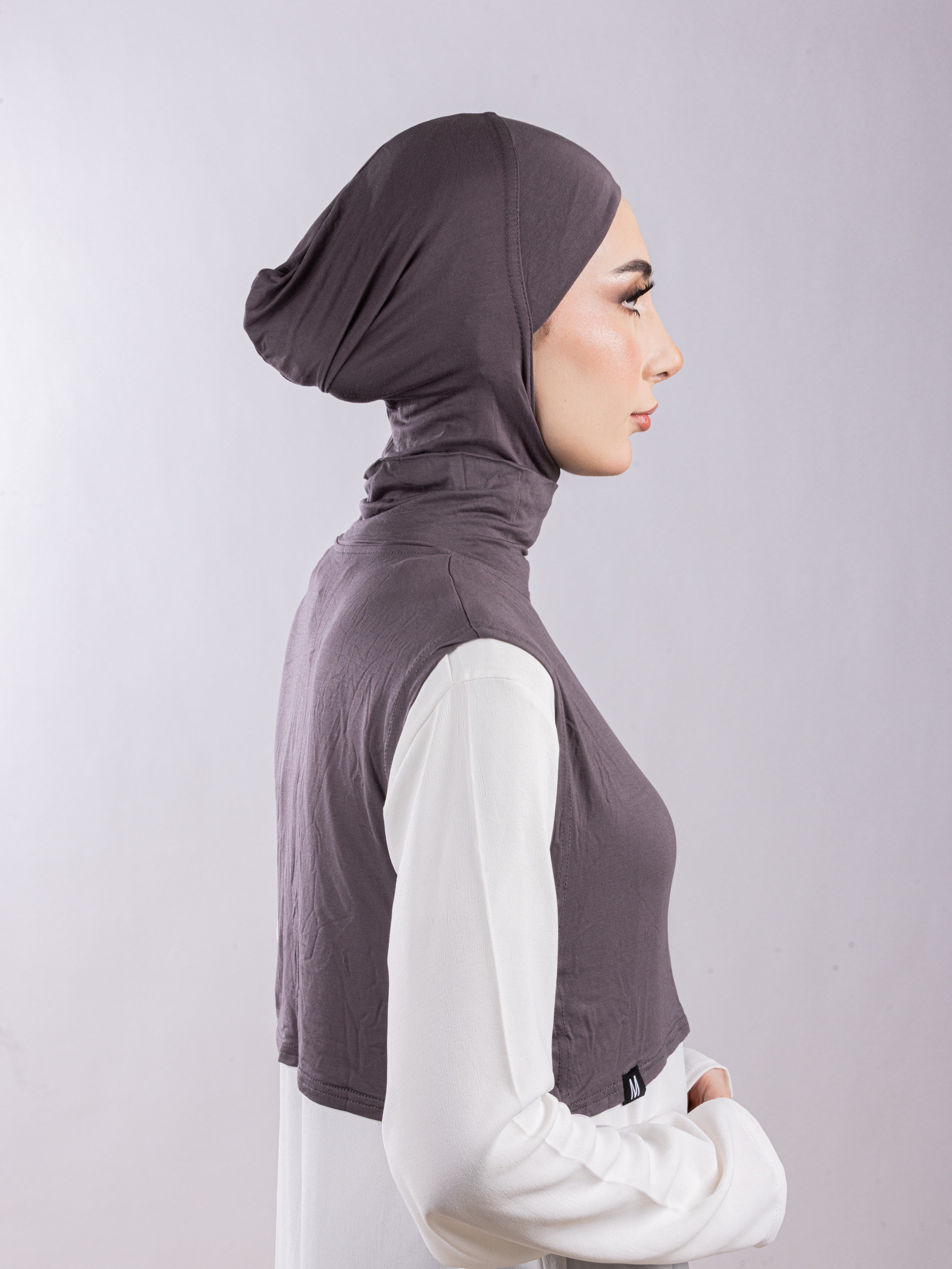 Matching Set - Full Top Collar & Full Coverage undercap | Ash Plum ( 2 Pcs )