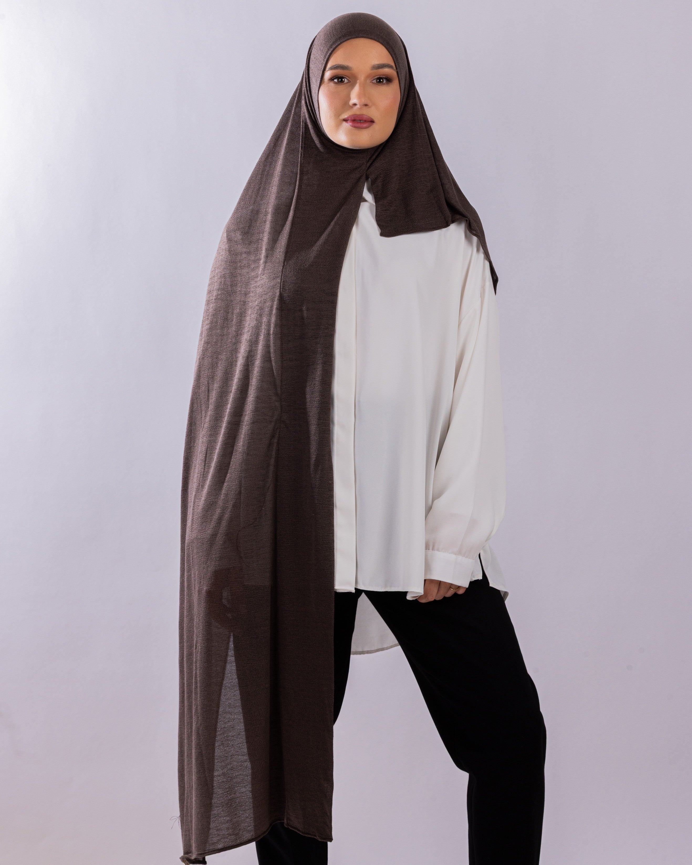 Easy To Wear Design | Malaysian Crush Cotton | Deep Coffee