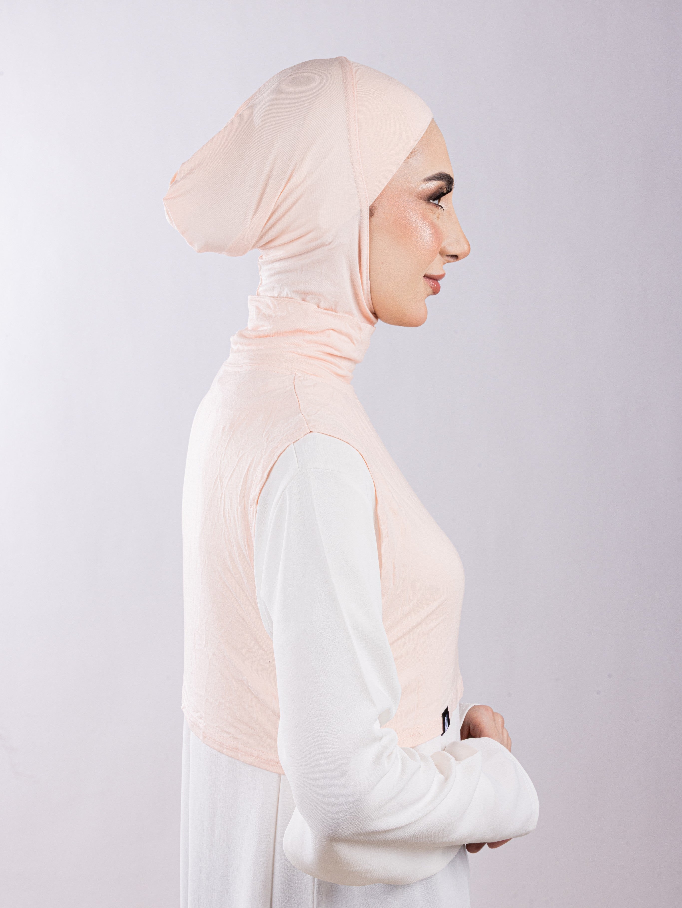 Matching Set - Full Top Collar & Full Coverage undercap | Soft Pink ( 2 Pcs )