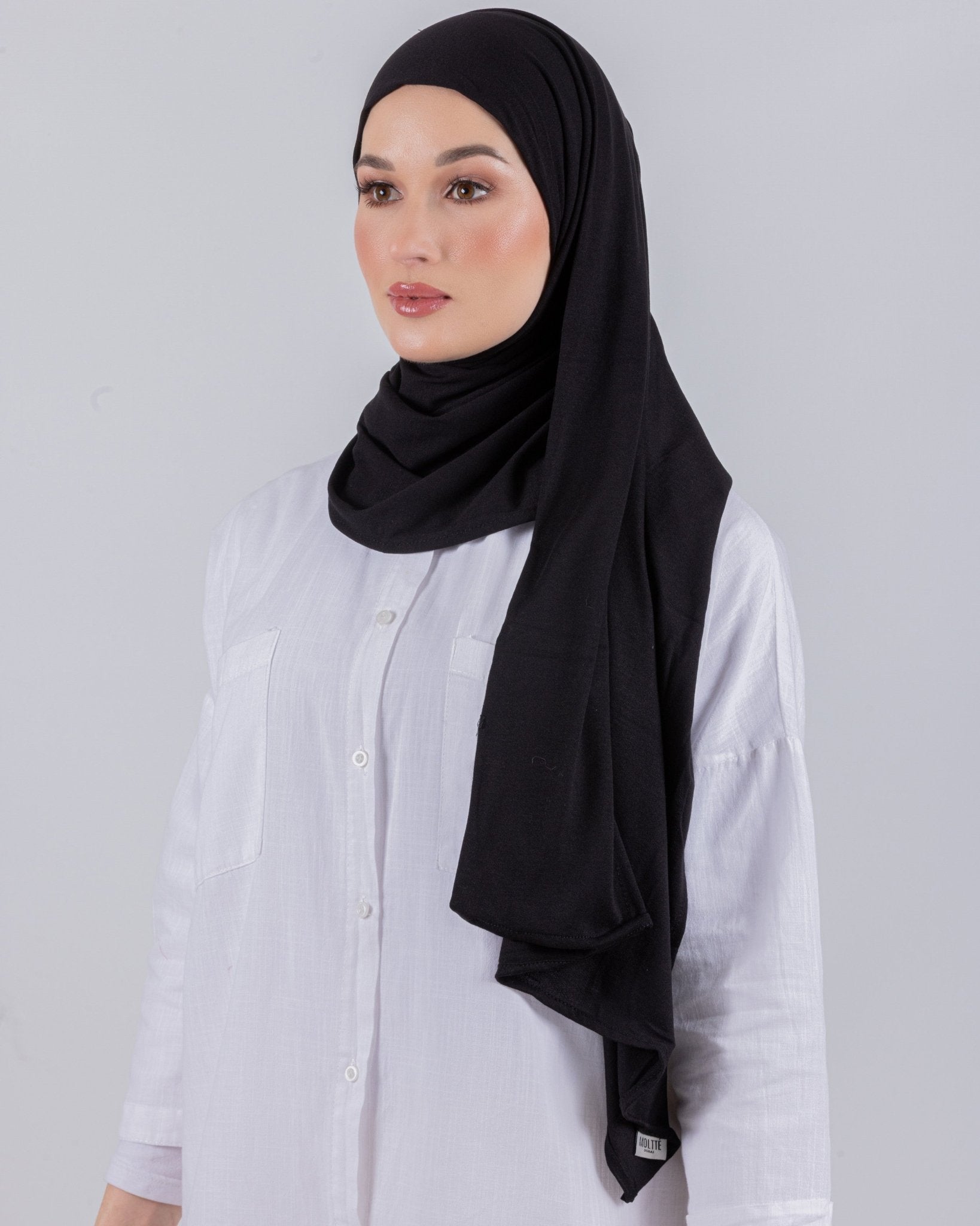 Easy To Wear Desgin | Moltte Signature Cotton | Black - MOLTTE