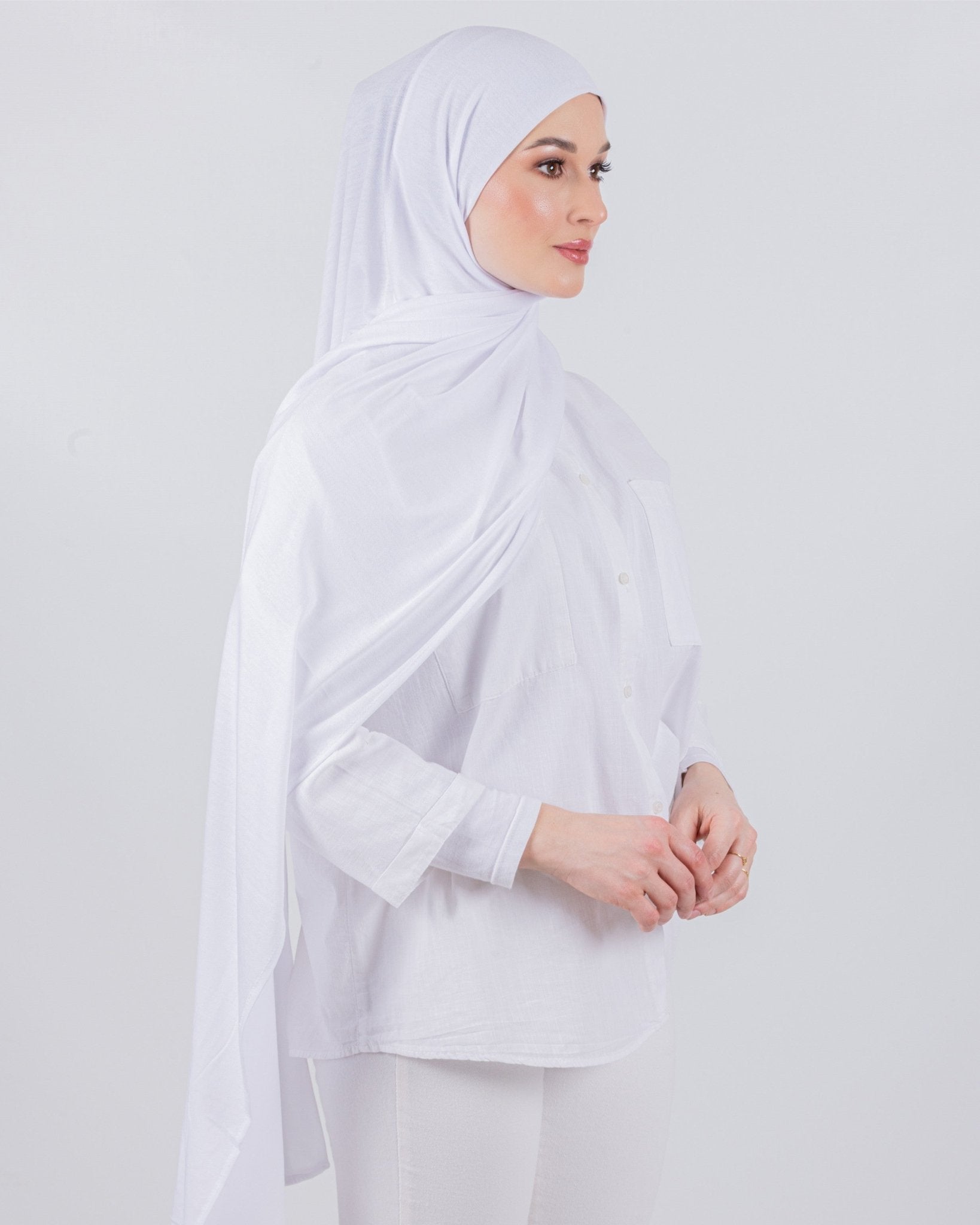 Easy To Wear Desgin | Moltte Signature Cotton | White - MOLTTE