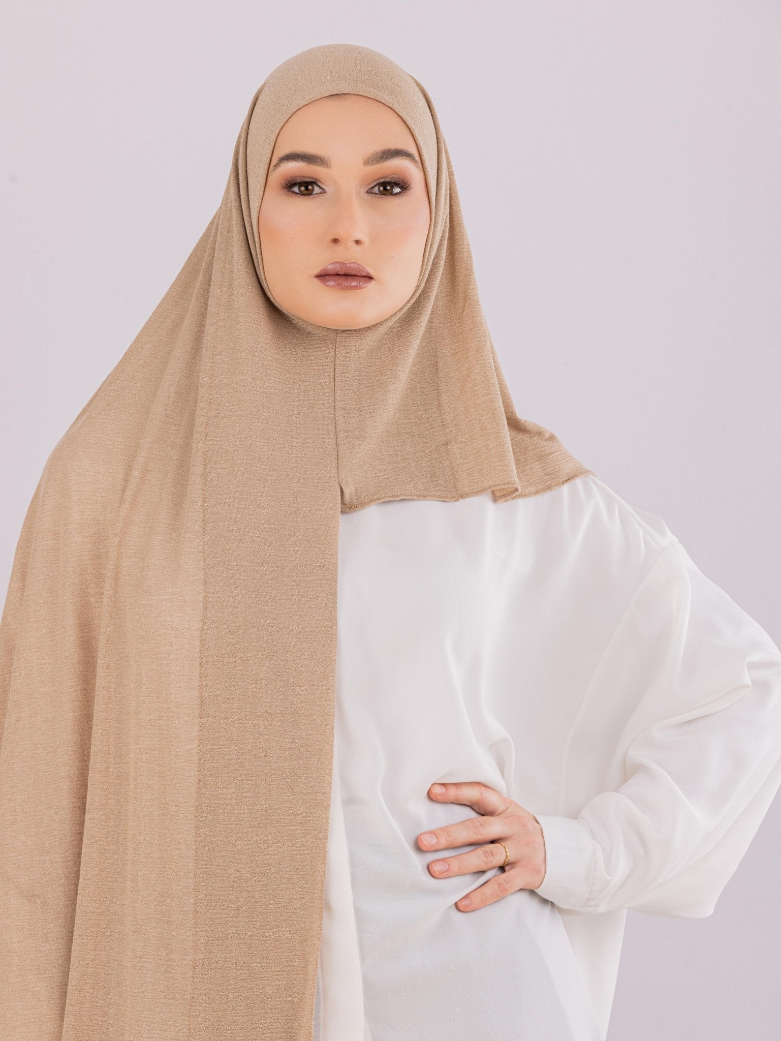 Easy To Wear Design | Malaysian Crush Cotton | Khaki Tan - MOLTTE