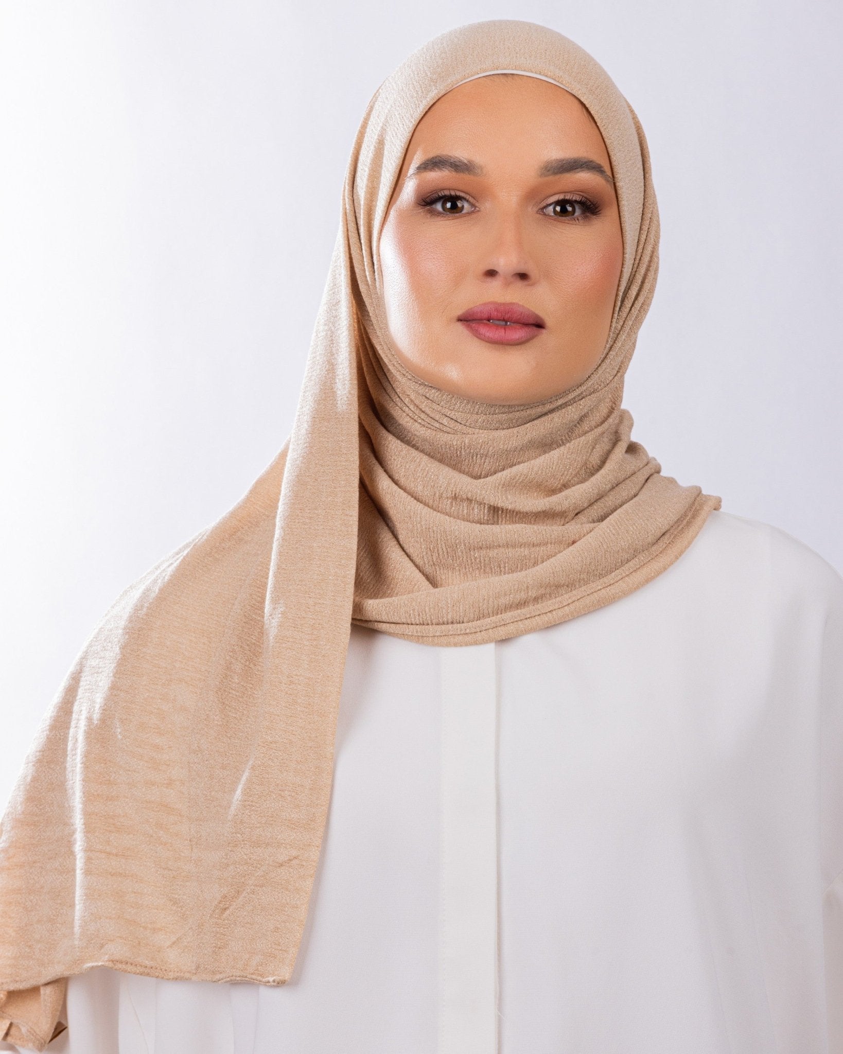 Easy To Wear Design | Malaysian Crush Cotton | Light Mocha - MOLTTE
