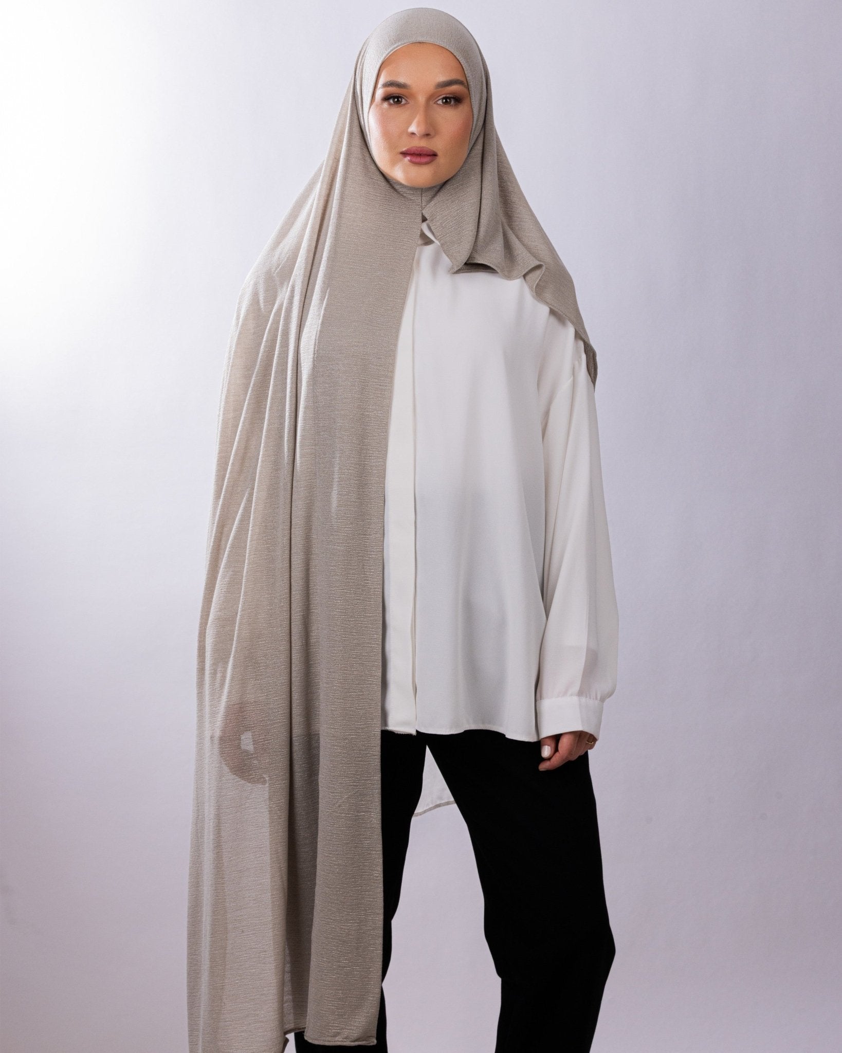 Easy To Wear Design | Malaysian Crush Cotton | Mink - MOLTTE