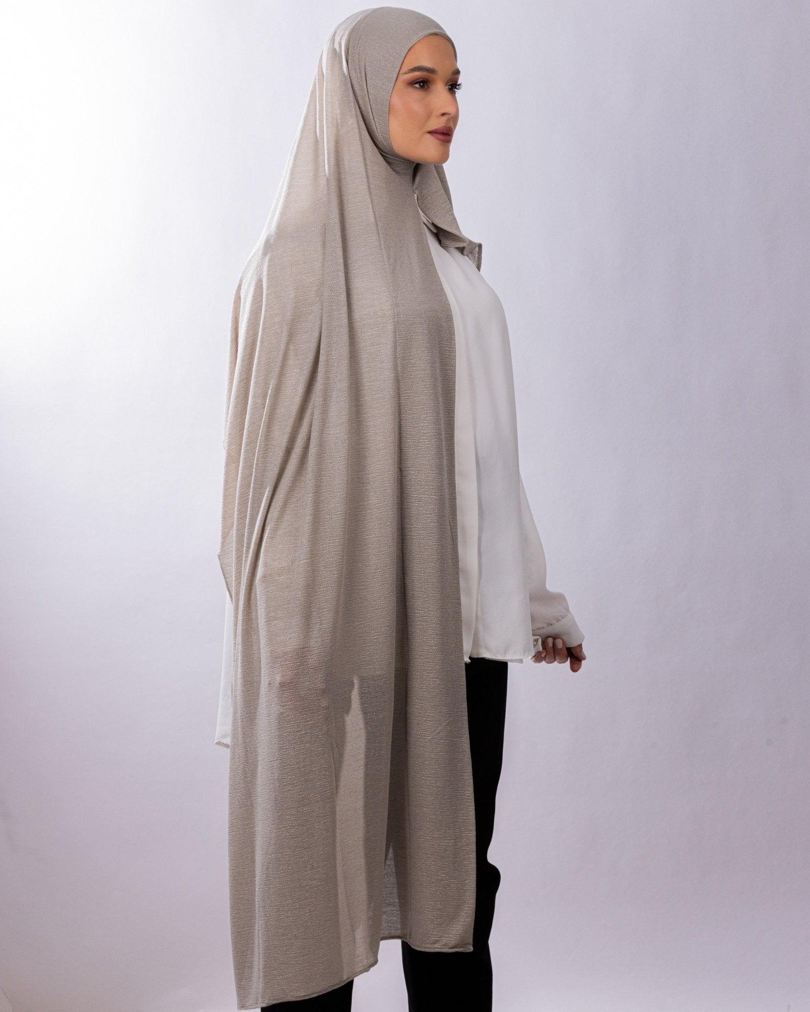 Easy To Wear Design | Malaysian Crush Cotton | Mink - MOLTTE