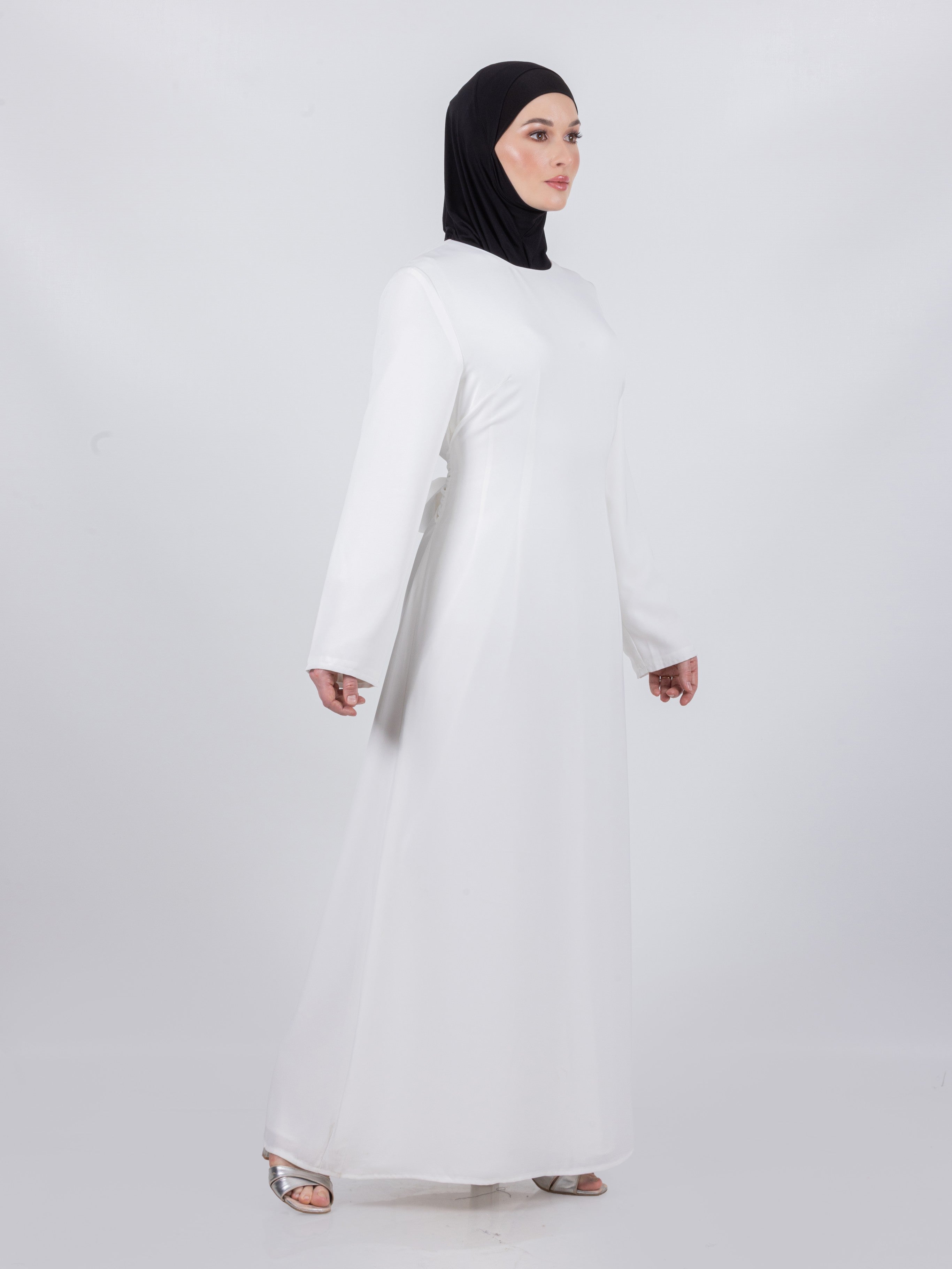 Tie Waist Maxi Dress - White