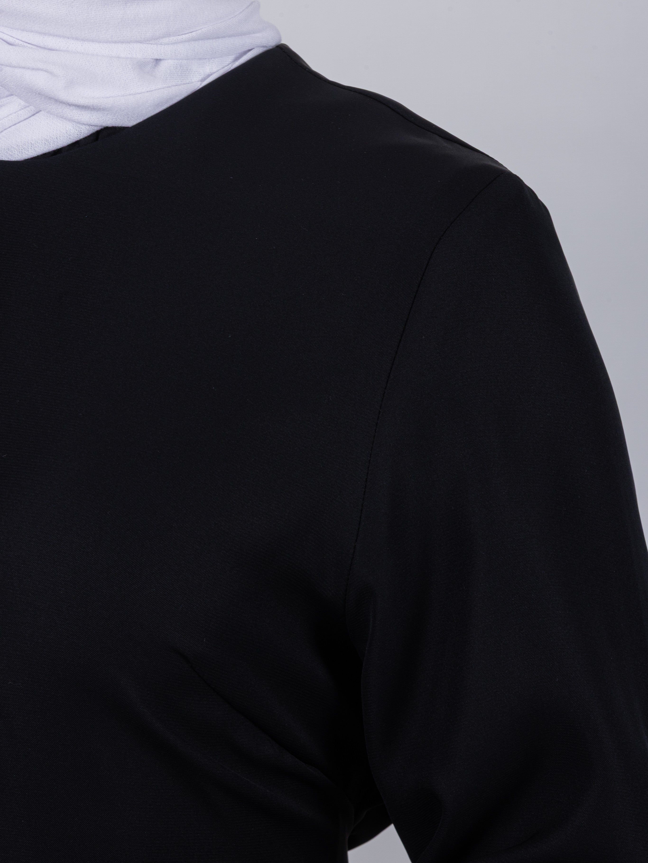 Tie Waist Maxi Dress - Black