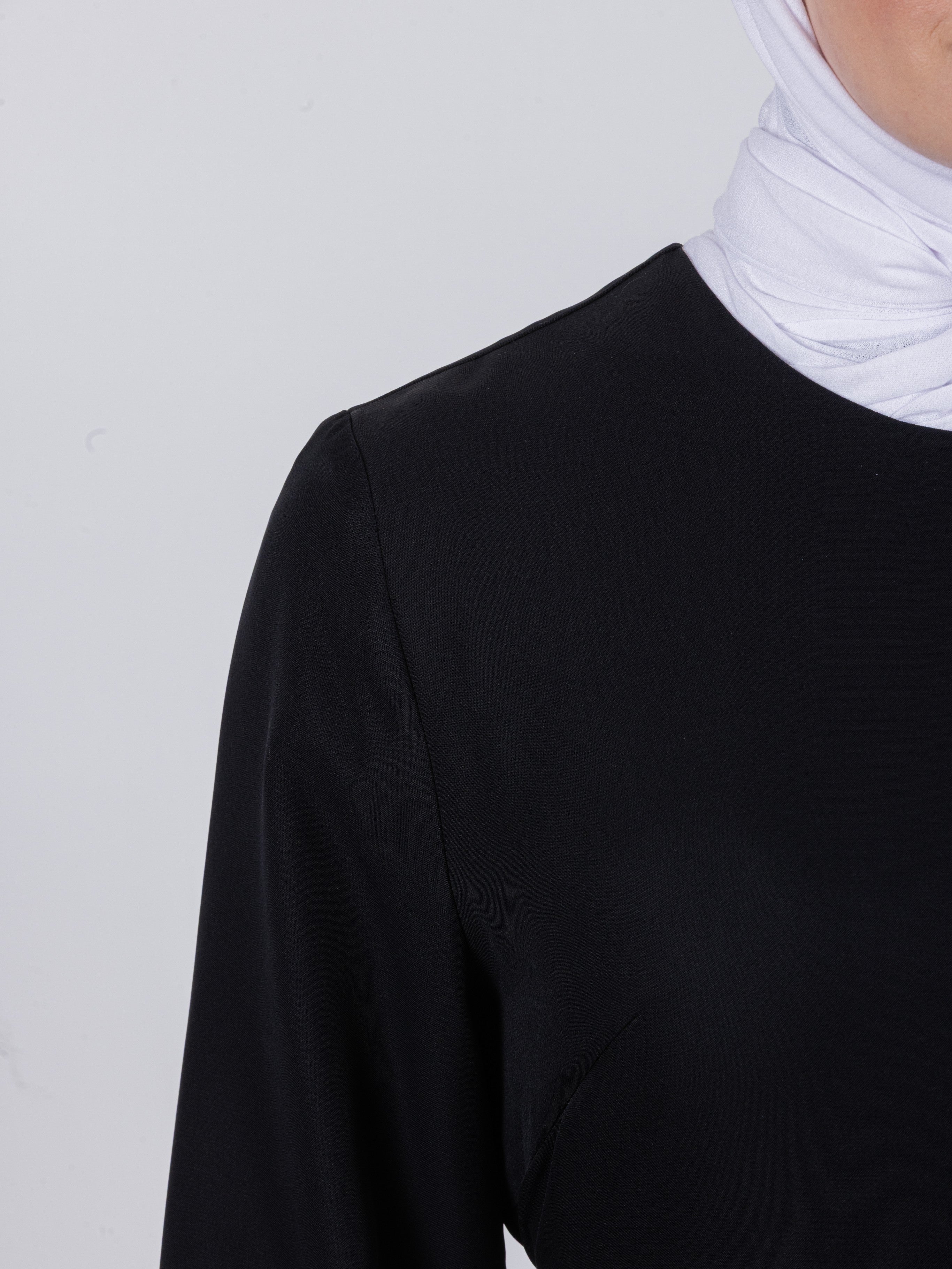 Tie Waist Maxi Dress - Black