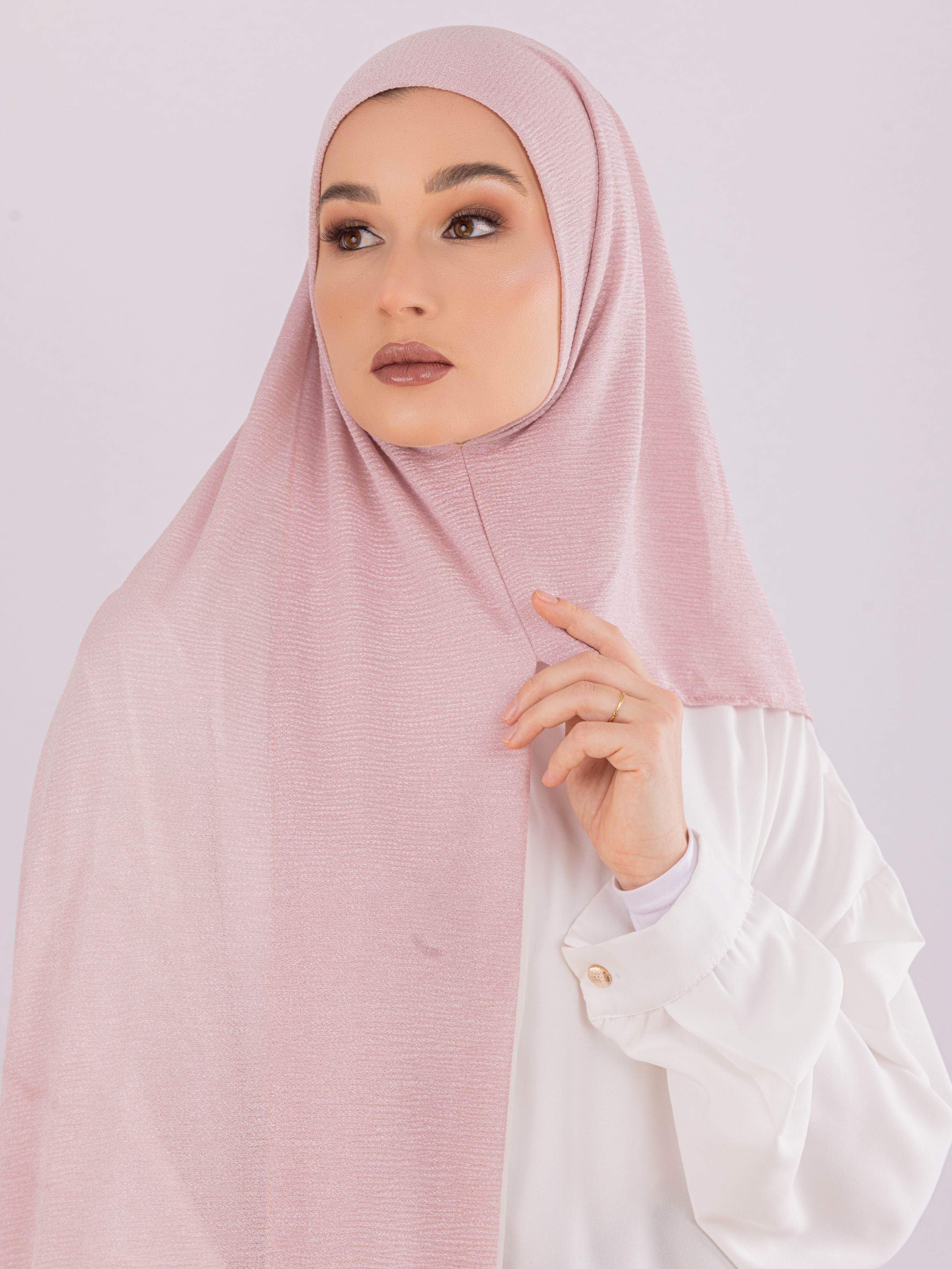 Malaysian Crush Cotton | Stitched from Side | Pale Blush