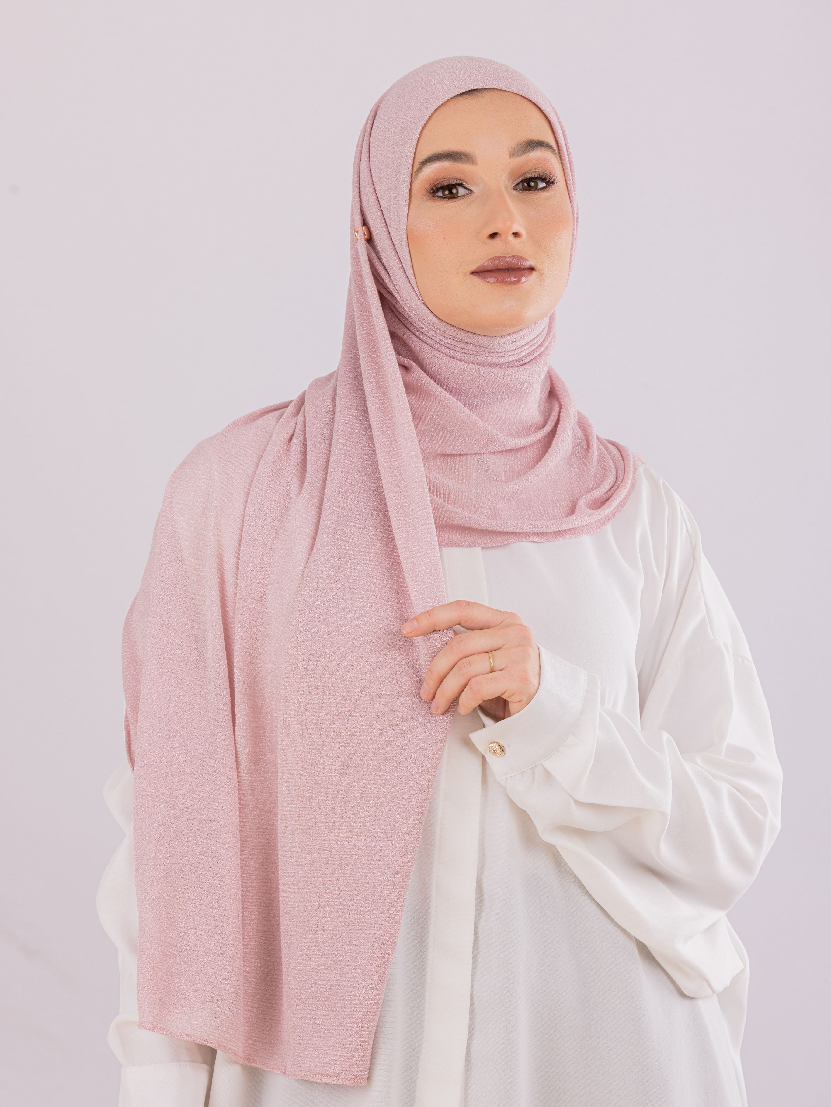 Malaysian Crush Cotton | Stitched from Side | Pale Blush