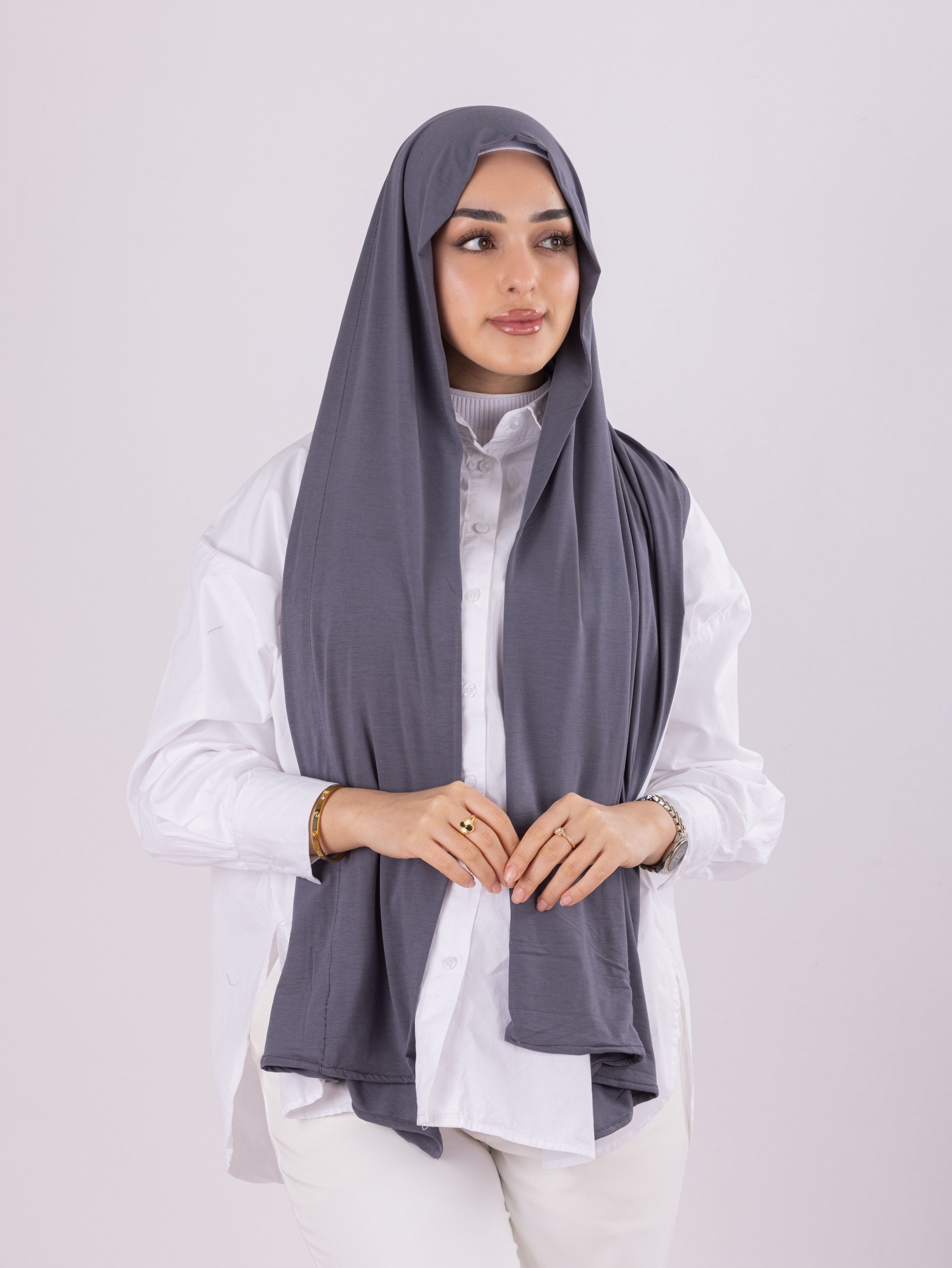 Plain Design | Spanish Cotton | Charcoal Purple