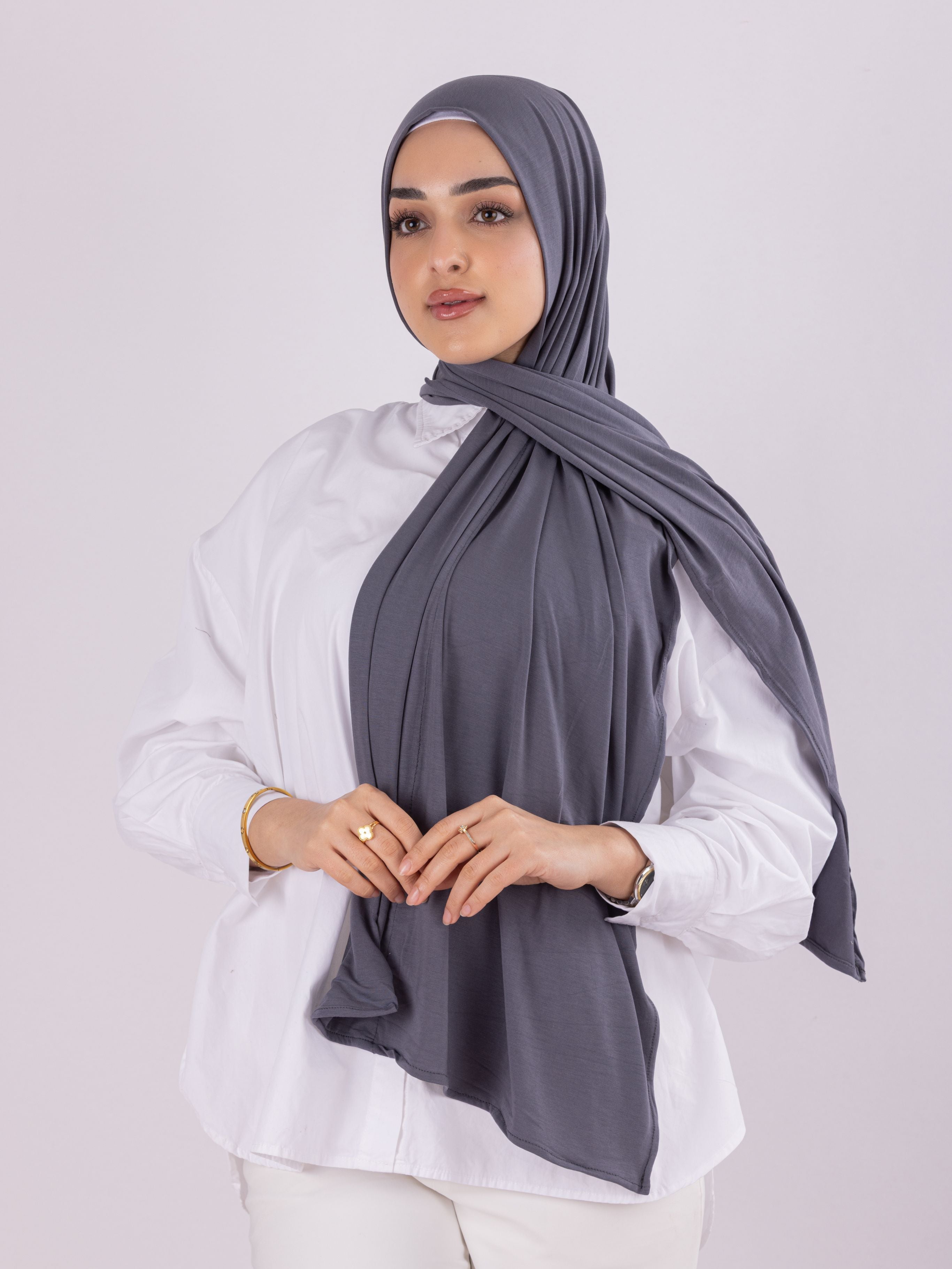 Plain Design | Spanish Cotton | Charcoal Purple