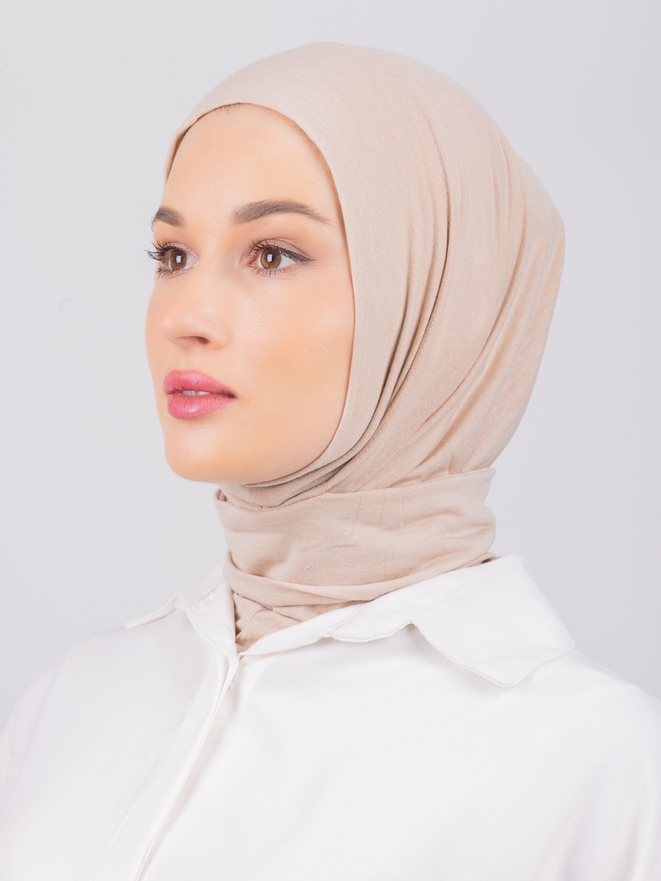 TriLock™ Hijab | Moltte Signature Cotton | Pale Beige