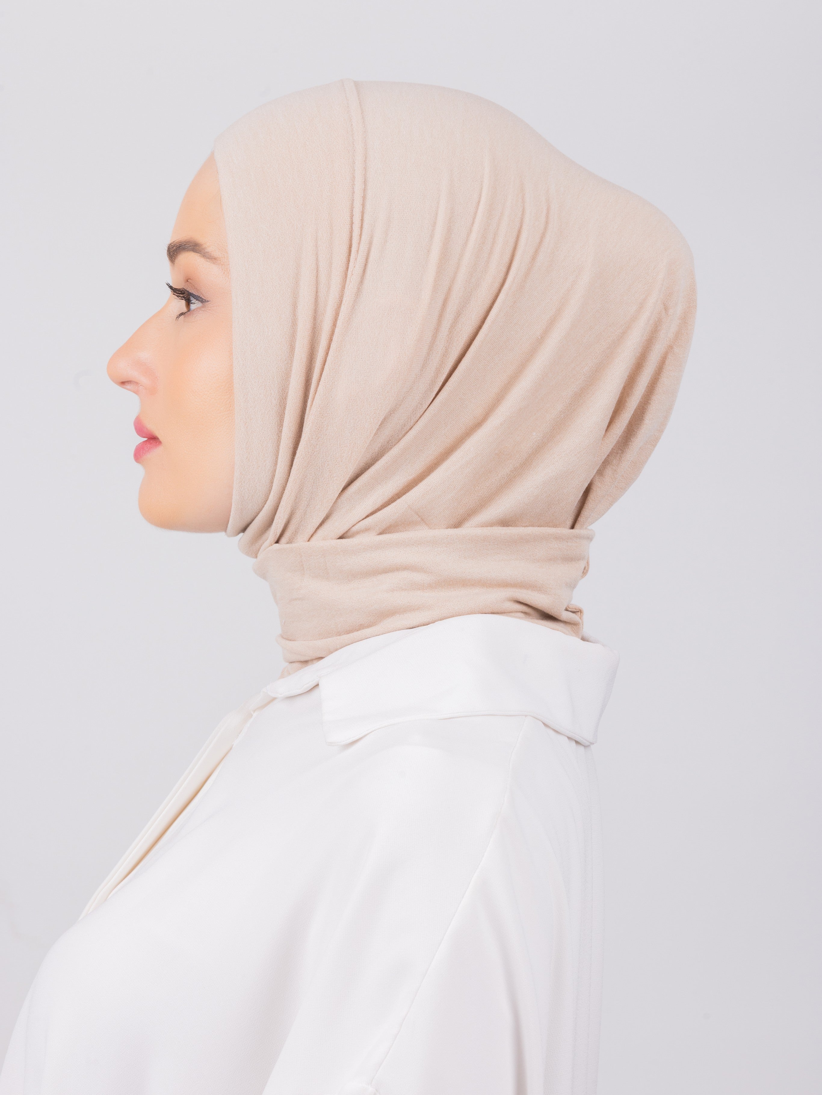 TriLock™ Hijab | Moltte Signature Cotton | Pale Beige
