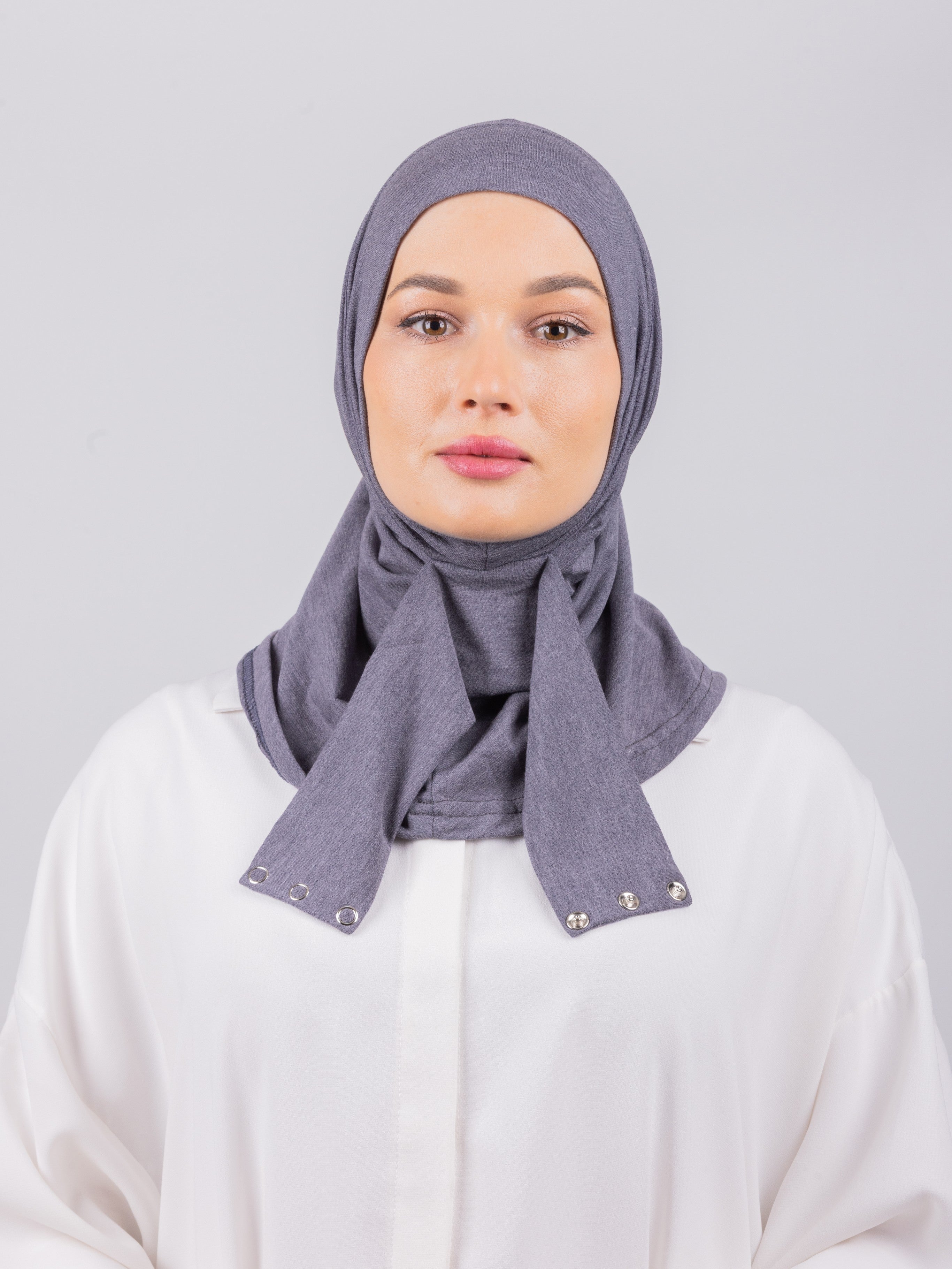 TriLock™ Hijab | Moltte Signature Cotton | Stone Grey