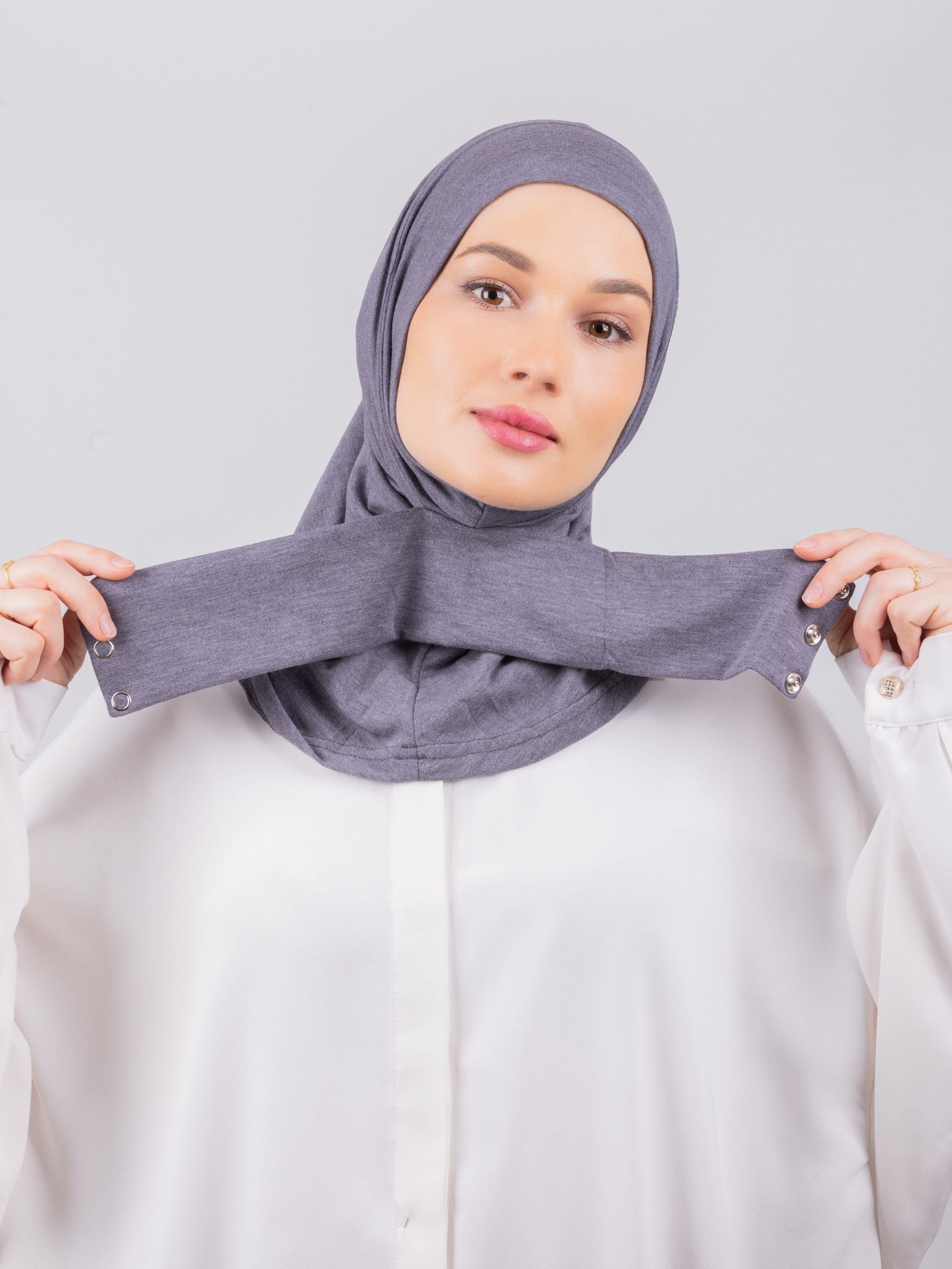 TriLock™ Hijab | Moltte Signature Cotton | Stone Grey