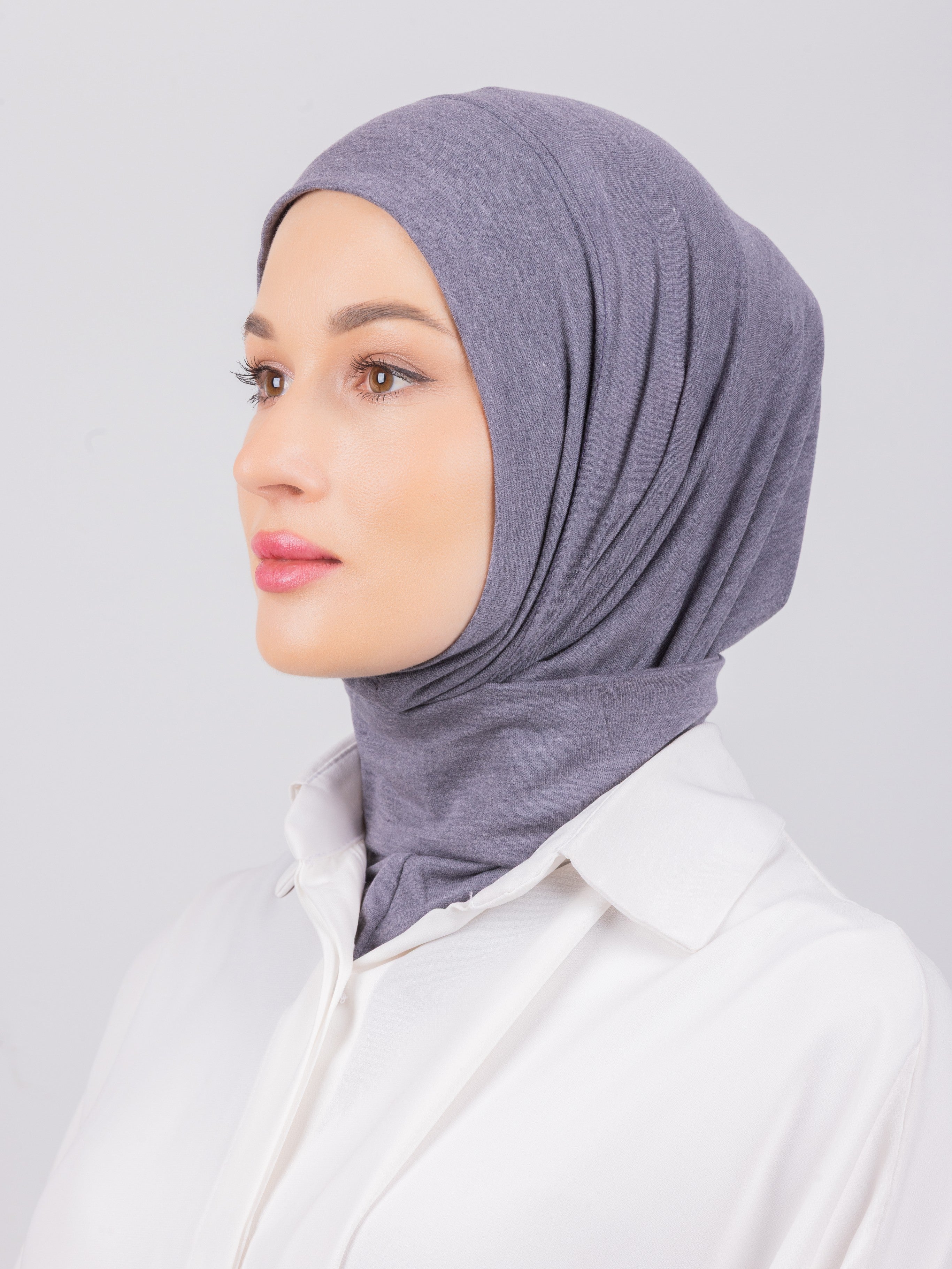 TriLock™ Hijab | Moltte Signature Cotton | Stone Grey