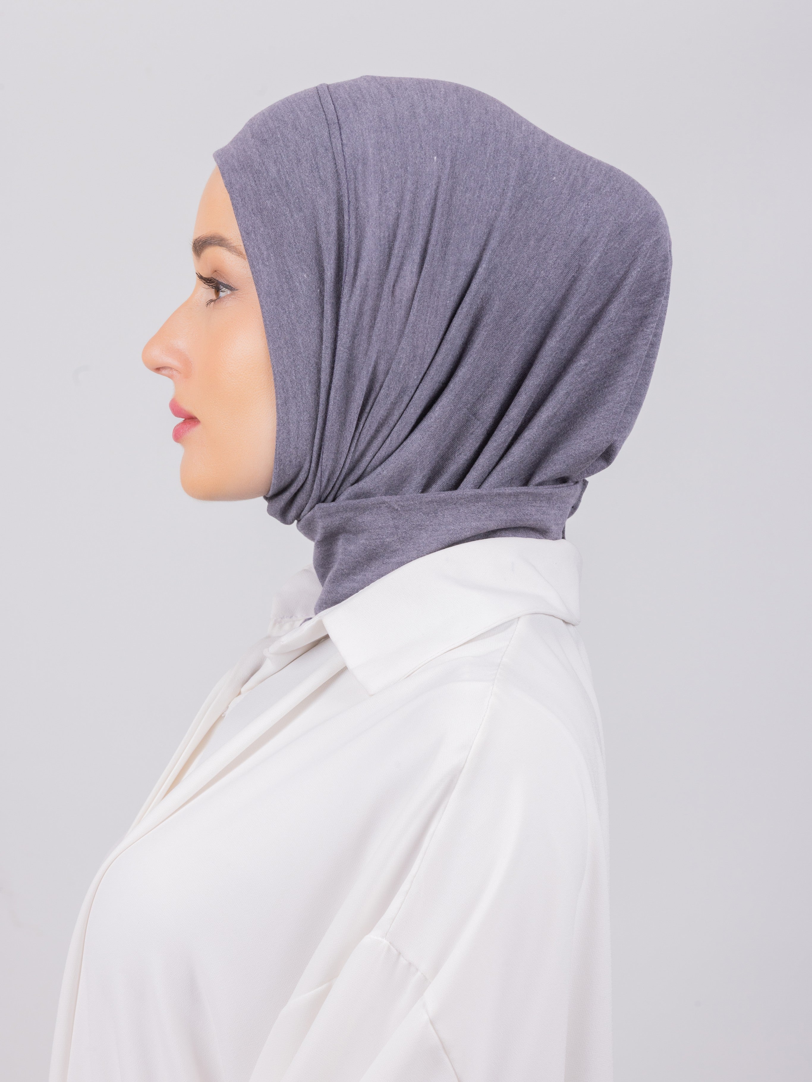 TriLock™ Hijab | Moltte Signature Cotton | Stone Grey
