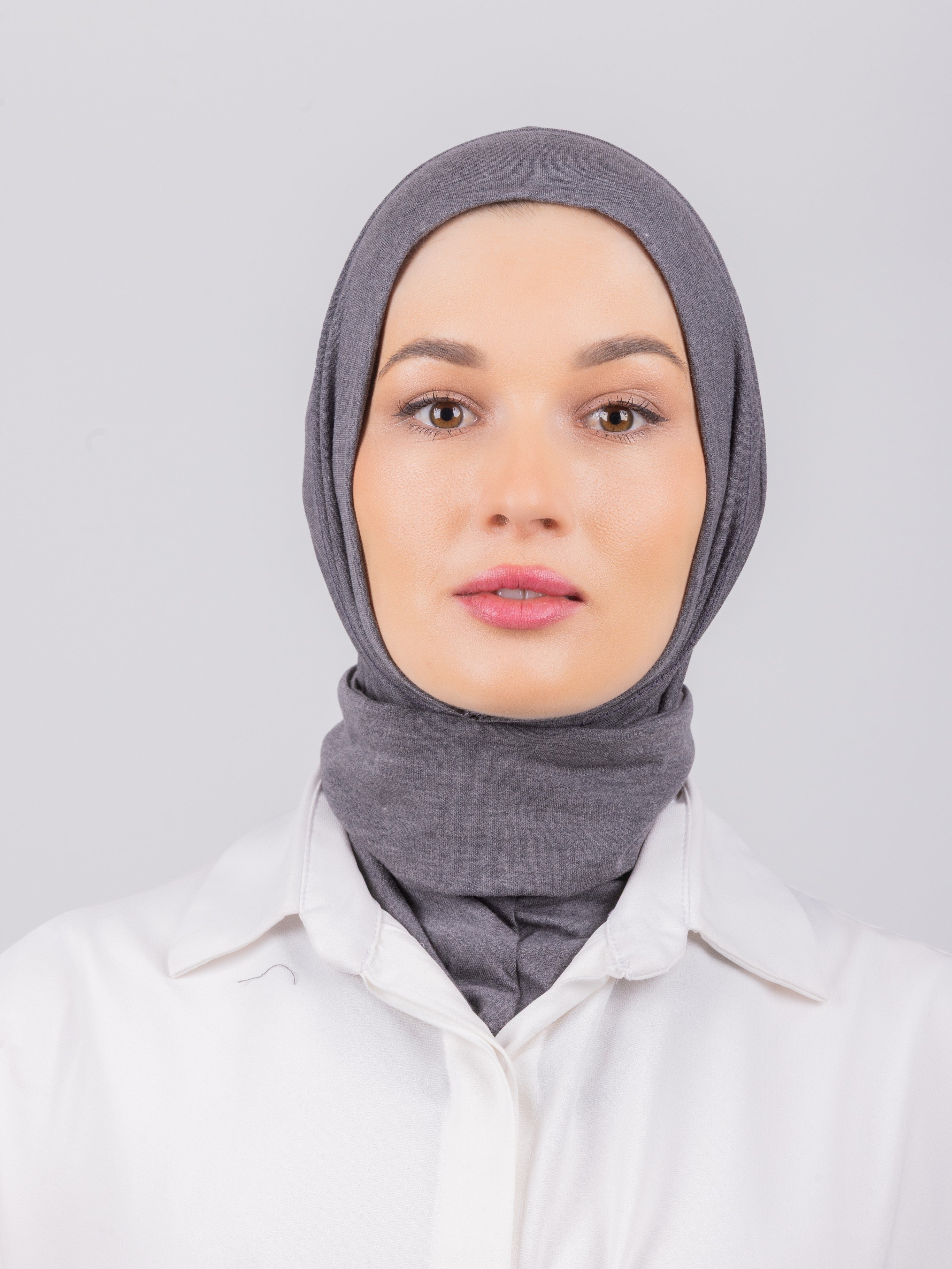 TriLock™ Hijab | Moltte Signature Cotton | Charcoal Gray