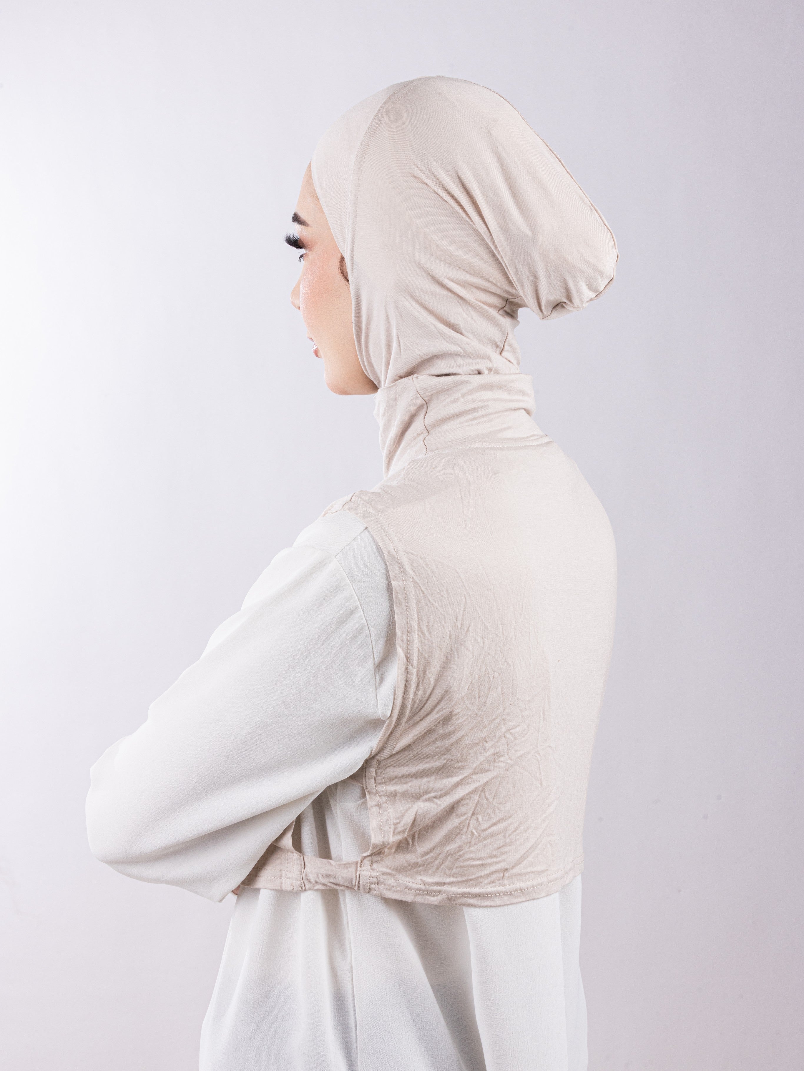 Matching Set - Full Top Collar  & Full Coverage undercap | Warm Beige ( 2 Pcs )