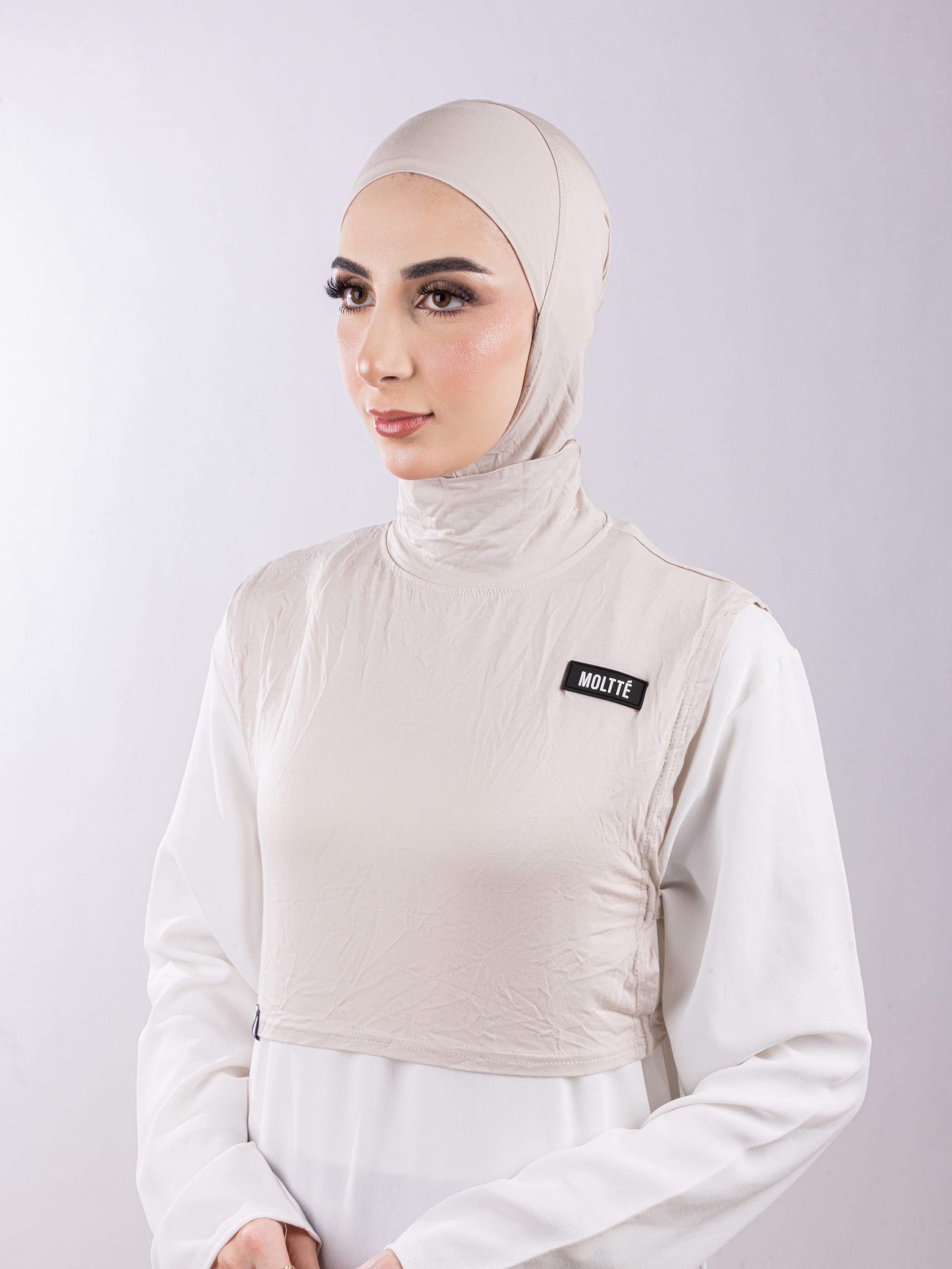 Matching Set - Full Top Collar  & Full Coverage undercap | Warm Beige ( 2 Pcs )