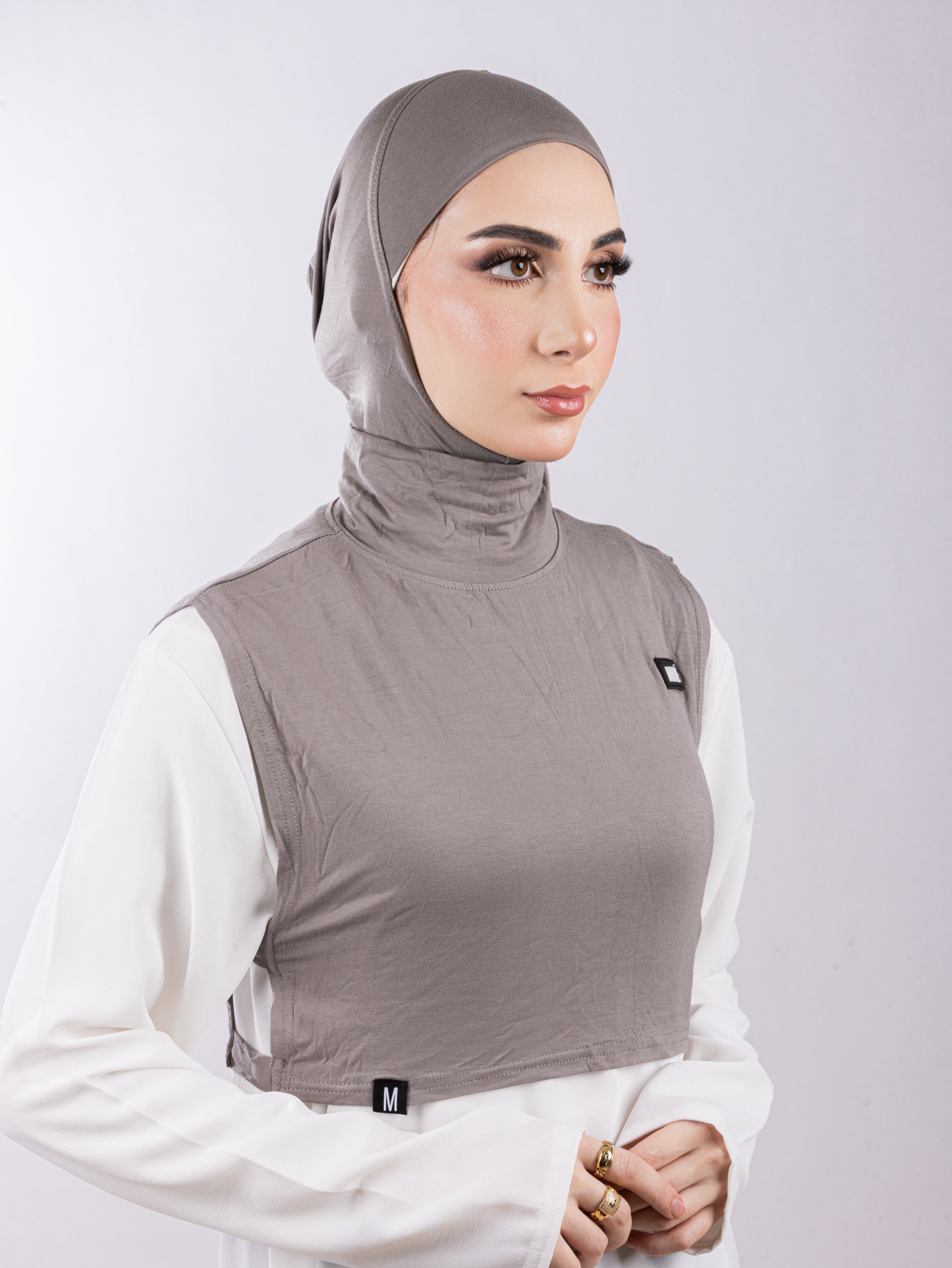 Matching Set - Full Top Collar  & Full Coverage undercap | Dusty Taupe ( 2 Pcs )