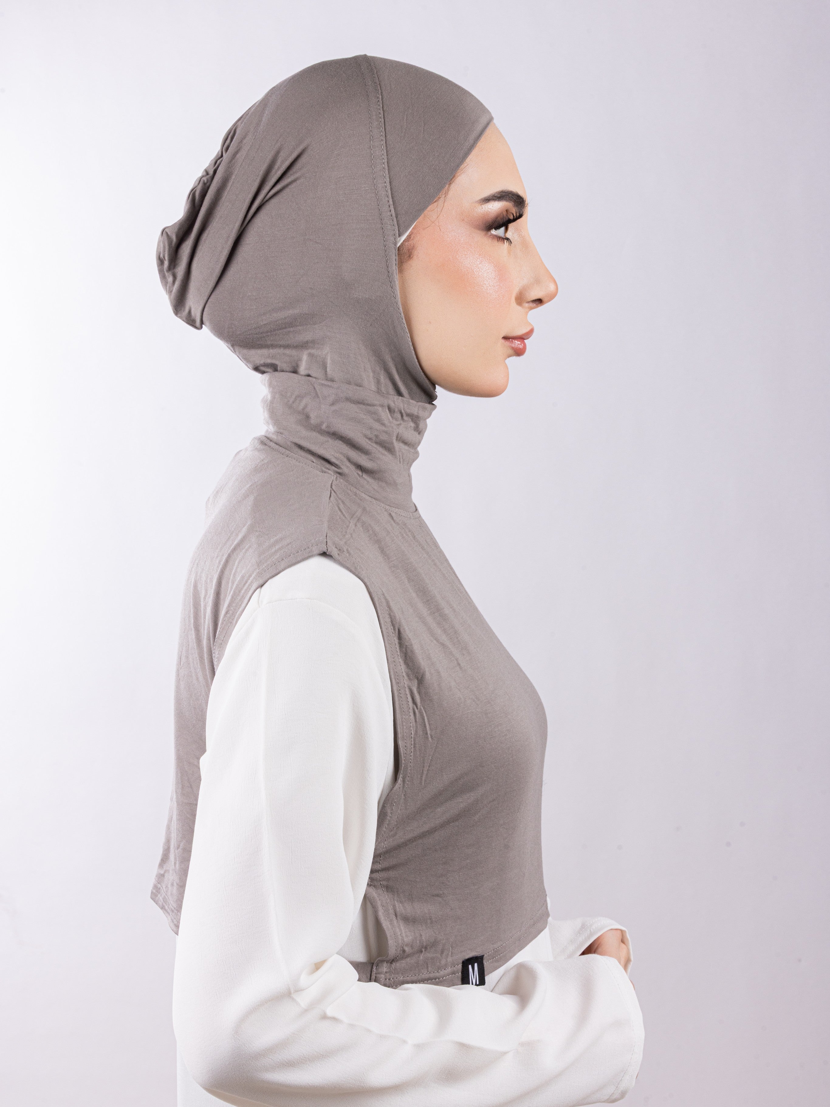 Matching Set - Full Top Collar  & Full Coverage undercap | Dusty Taupe ( 2 Pcs )